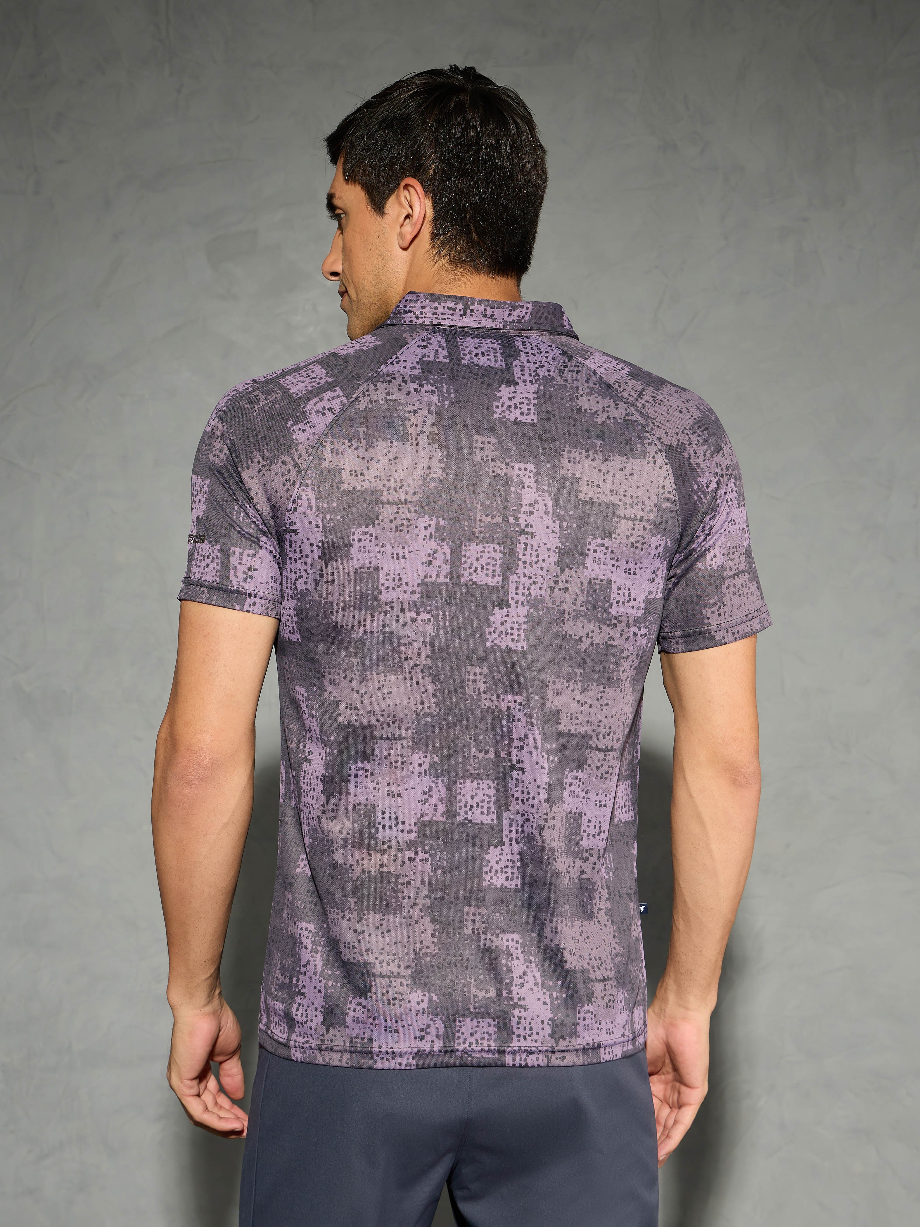 Men Printed Slim Fit Polo T-shirt with TECHNOCOOL+ - Image 2