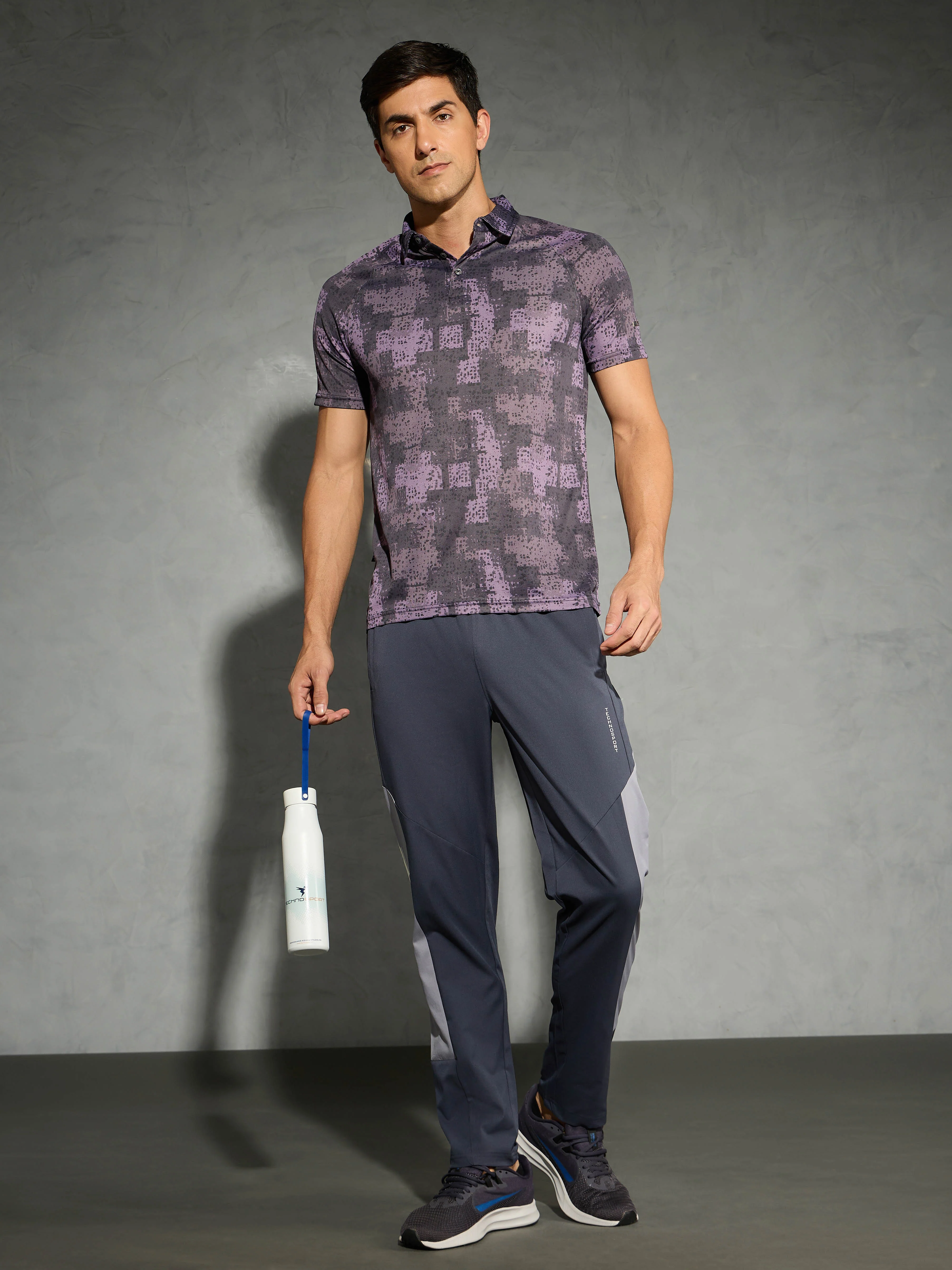 Men Printed Slim Fit Polo T-shirt with TECHNOCOOL+ - Image 4