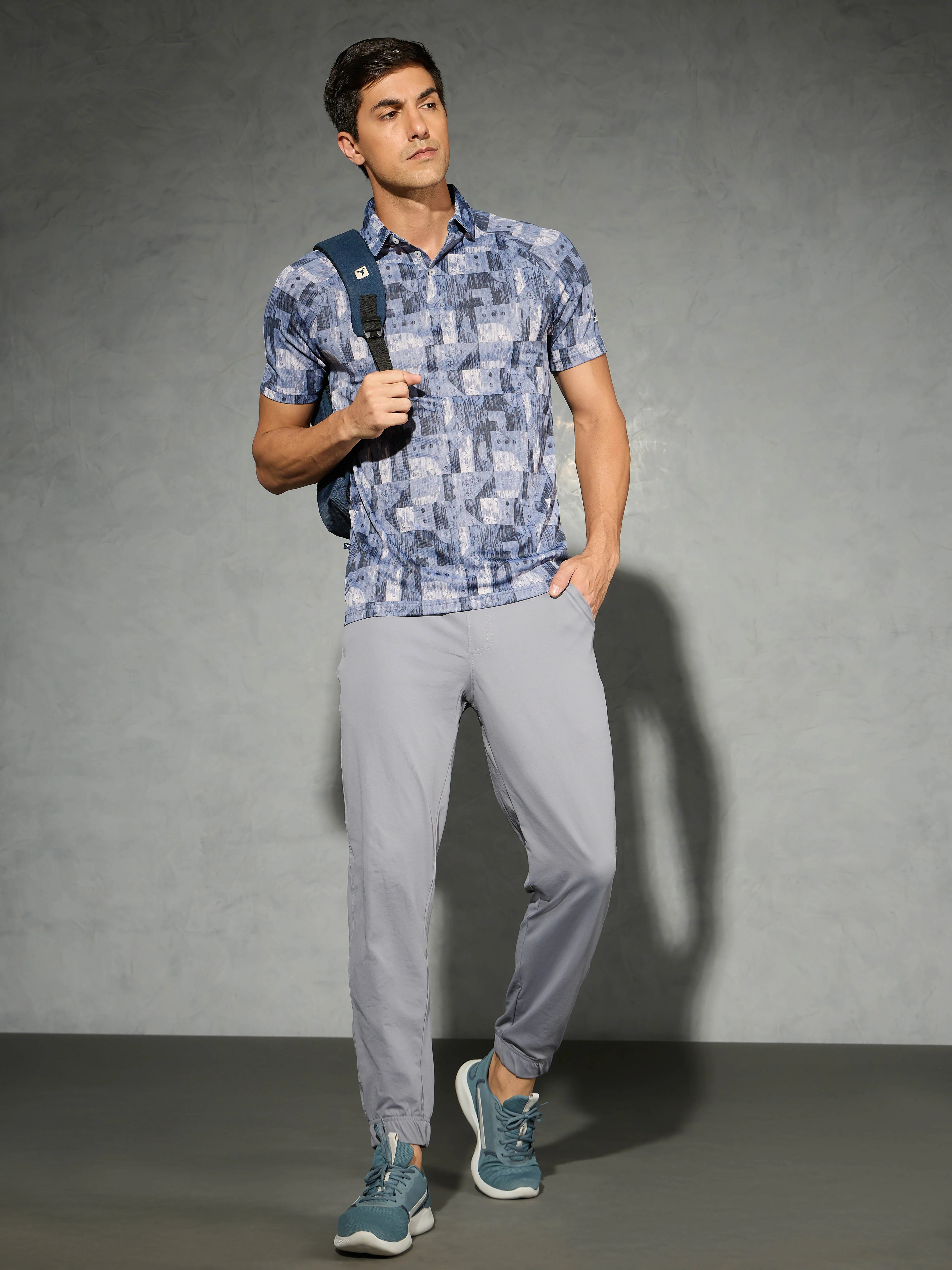 Men Printed Slim Fit Polo T-shirt with TECHNOCOOL+ - Image 5