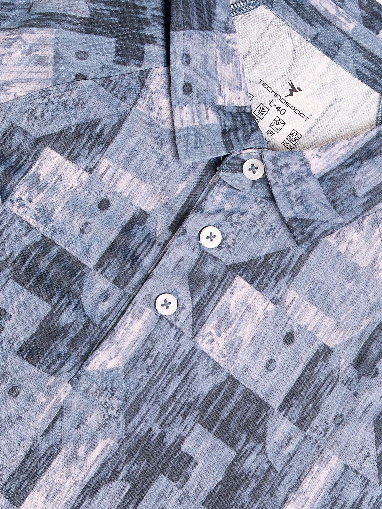 Men Printed Slim Fit Polo T-shirt with TECHNOCOOL+ - Image 7
