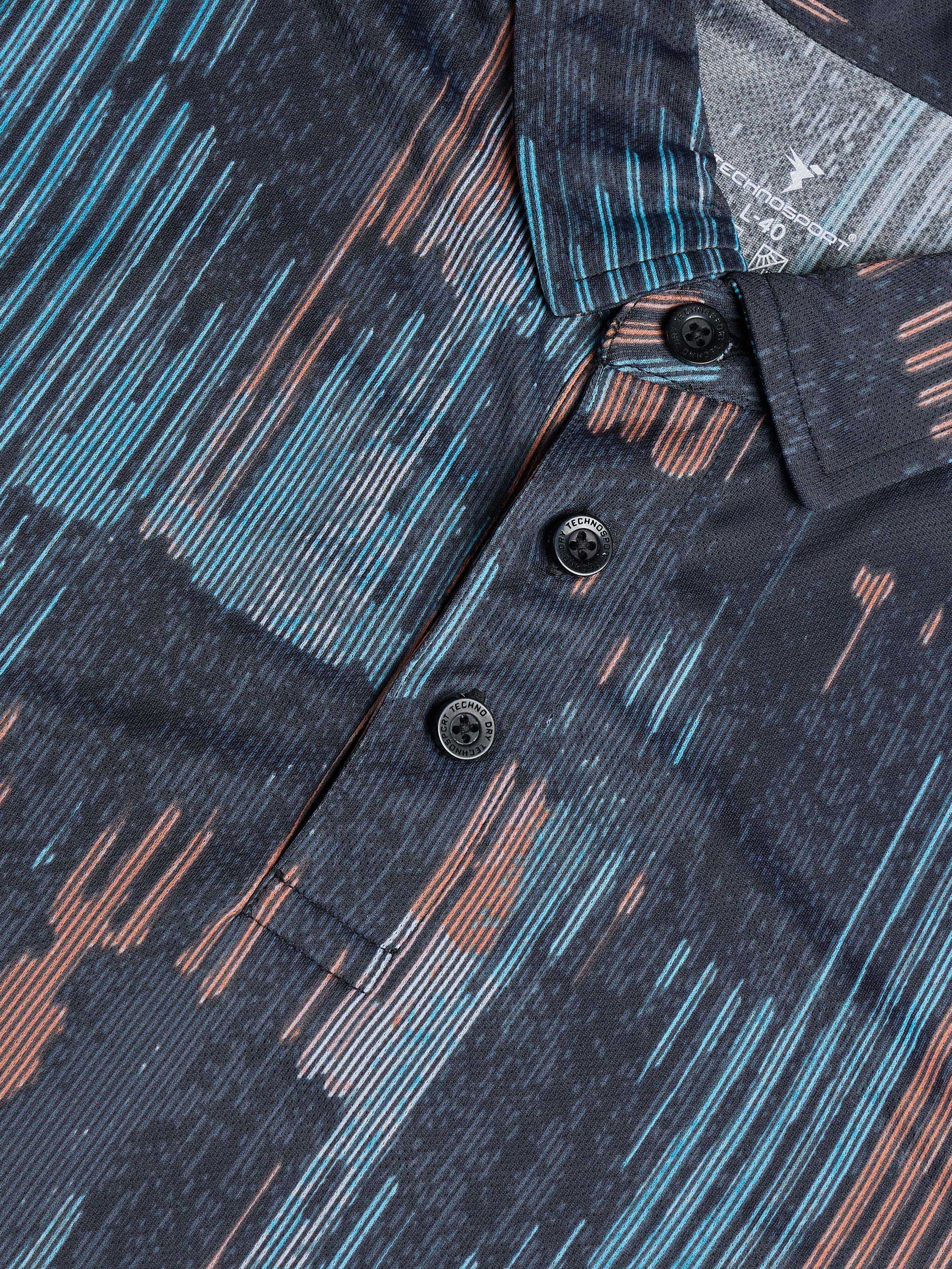 Men Printed Slim Fit Polo T-shirt with TECHNOCOOL+ - Image 7