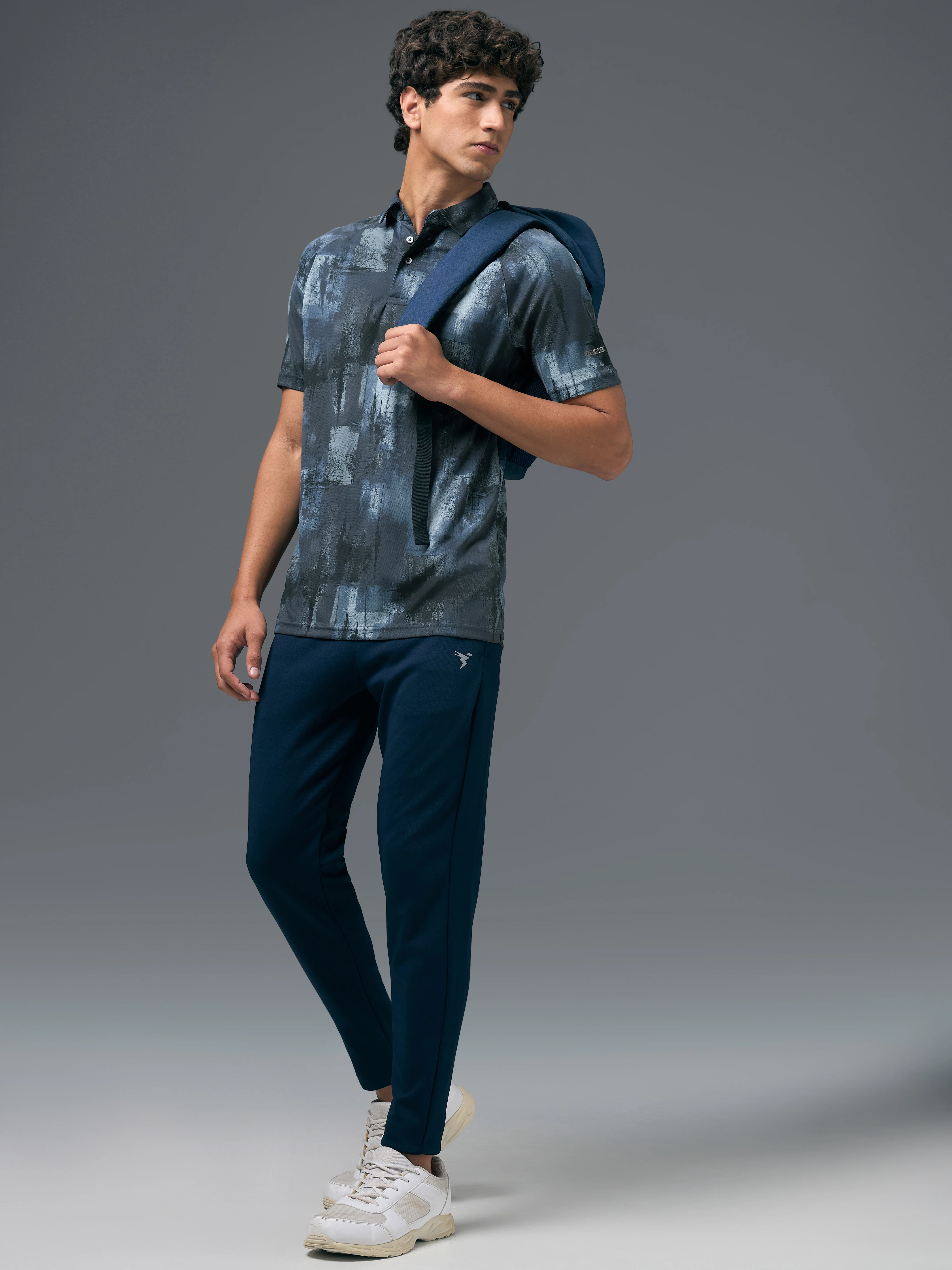 Men Printed Slim Fit Polo T-shirt with TECHNOCOOL+ - Image 5
