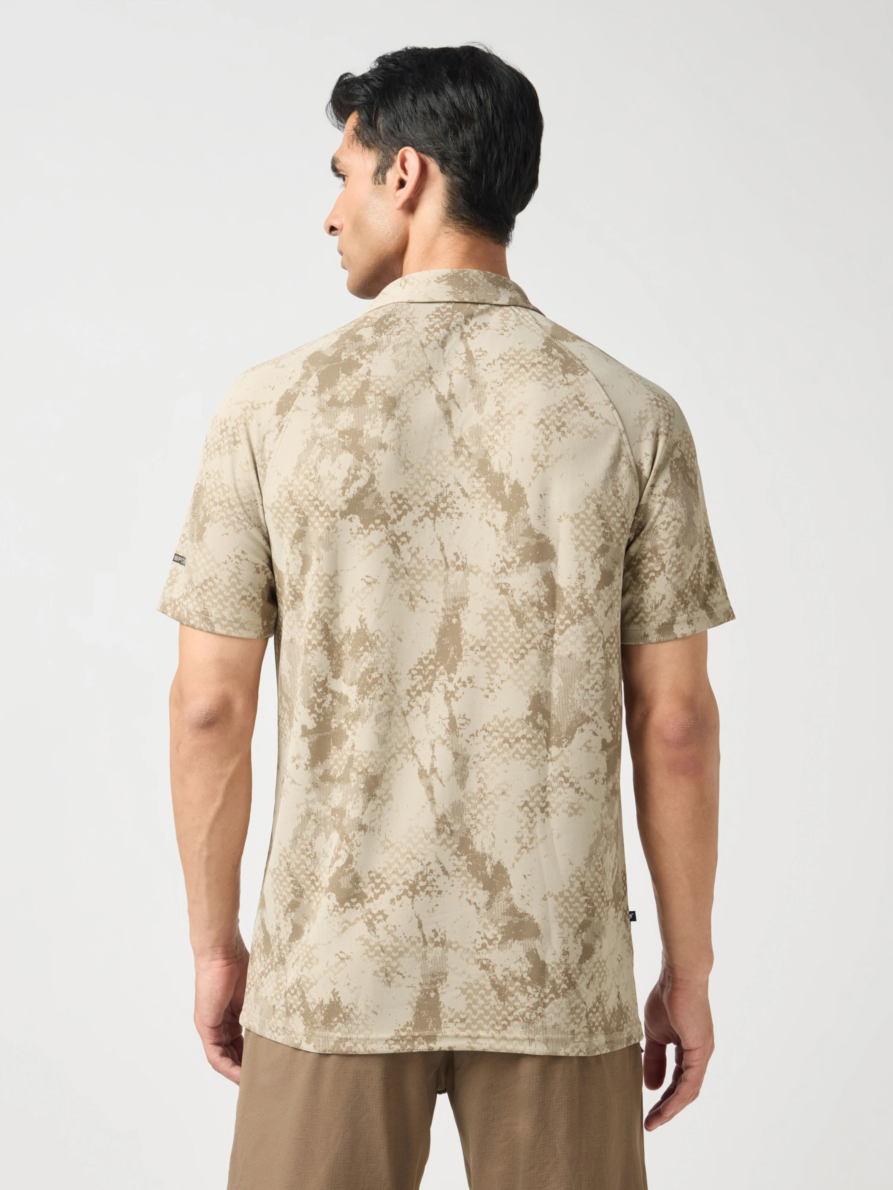 Men Printed Slim Fit Polo T-shirt with TECHNOCOOL+ - Image 3
