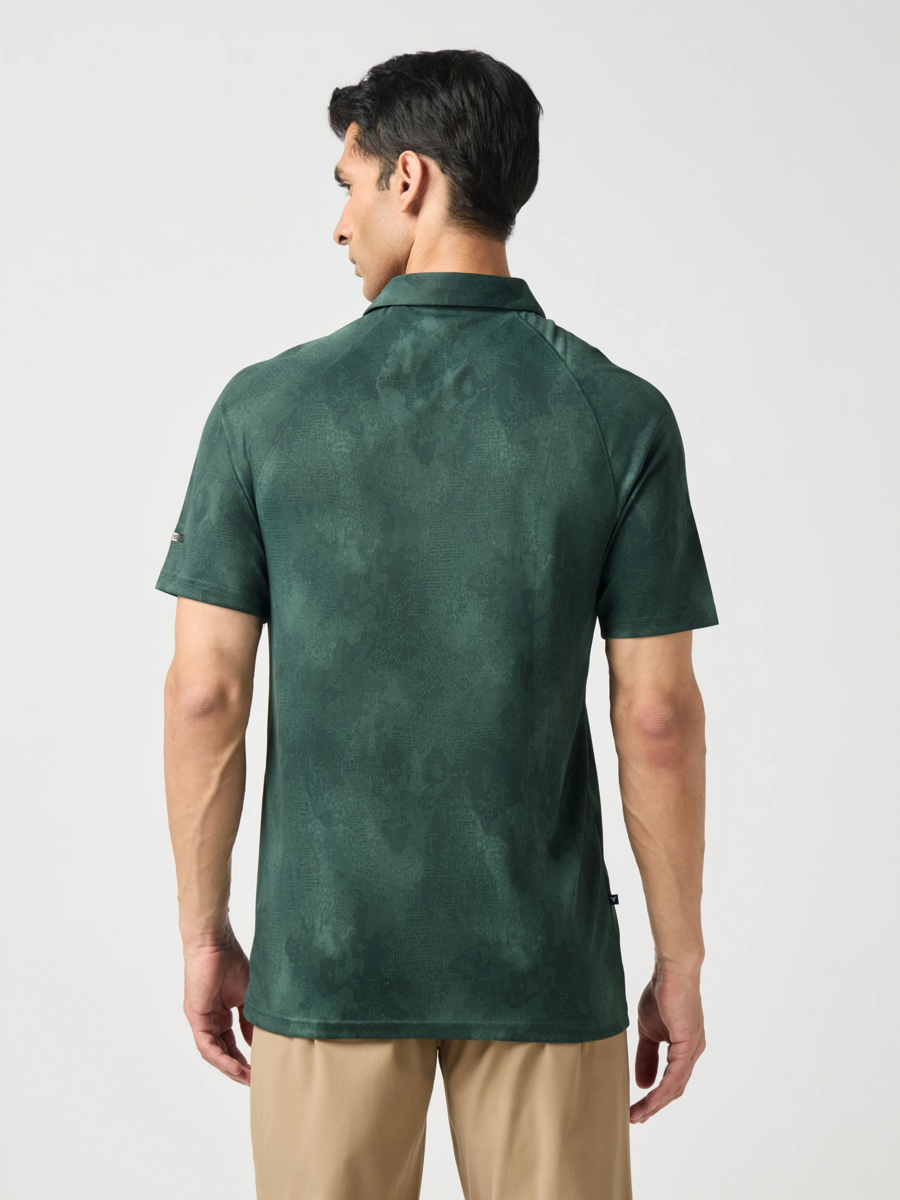 Men Printed Slim Fit Polo T-shirt with TECHNOCOOL+ - Image 3