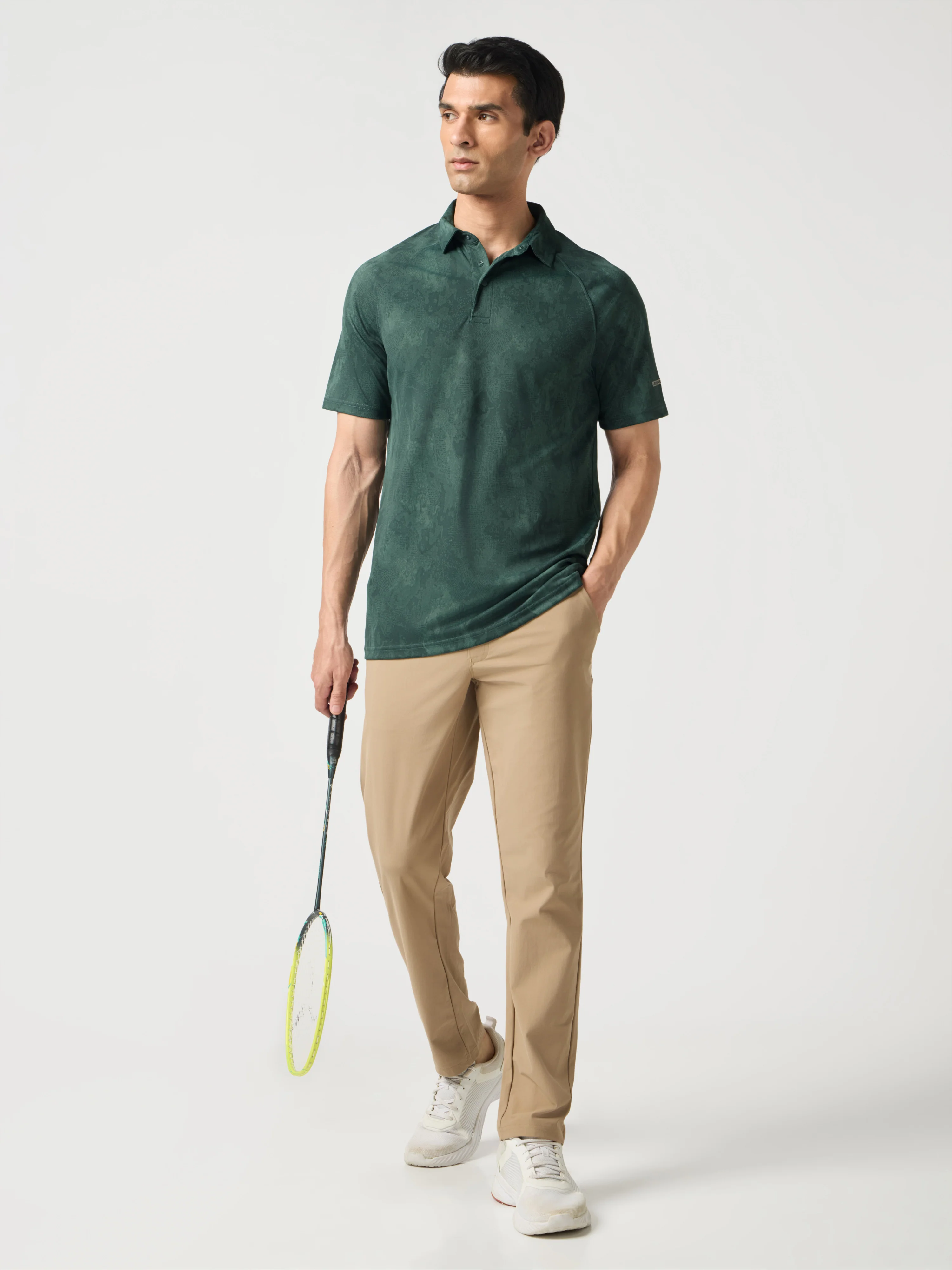 Men Printed Slim Fit Polo T-shirt with TECHNOCOOL+ - Image 5