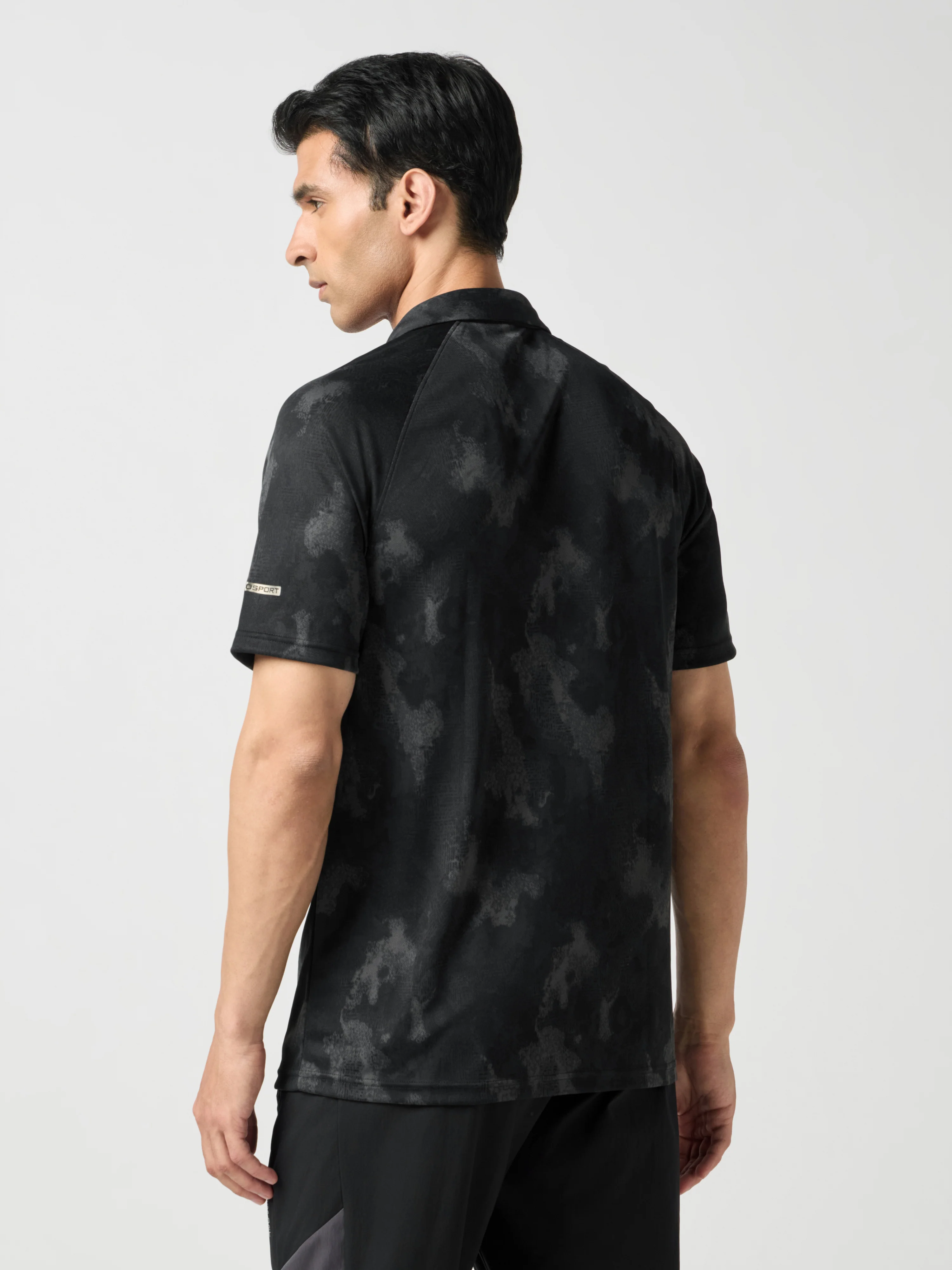 Men Printed Slim Fit Polo T-shirt with TECHNOCOOL+ - Image 3