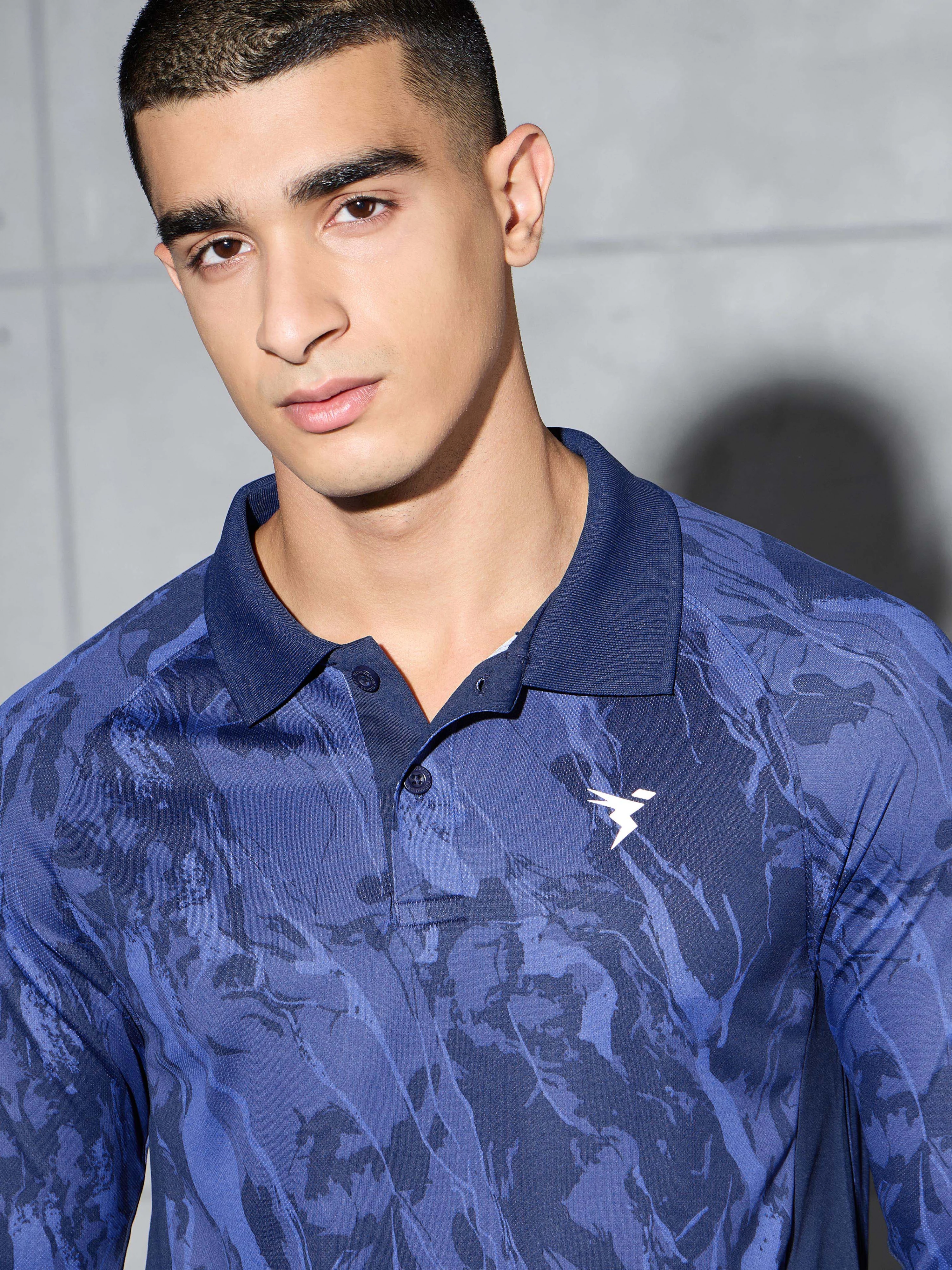 Men Printed Slim Fit Polo Sports T-shirt with TECHNOCOOL+ - Image 6