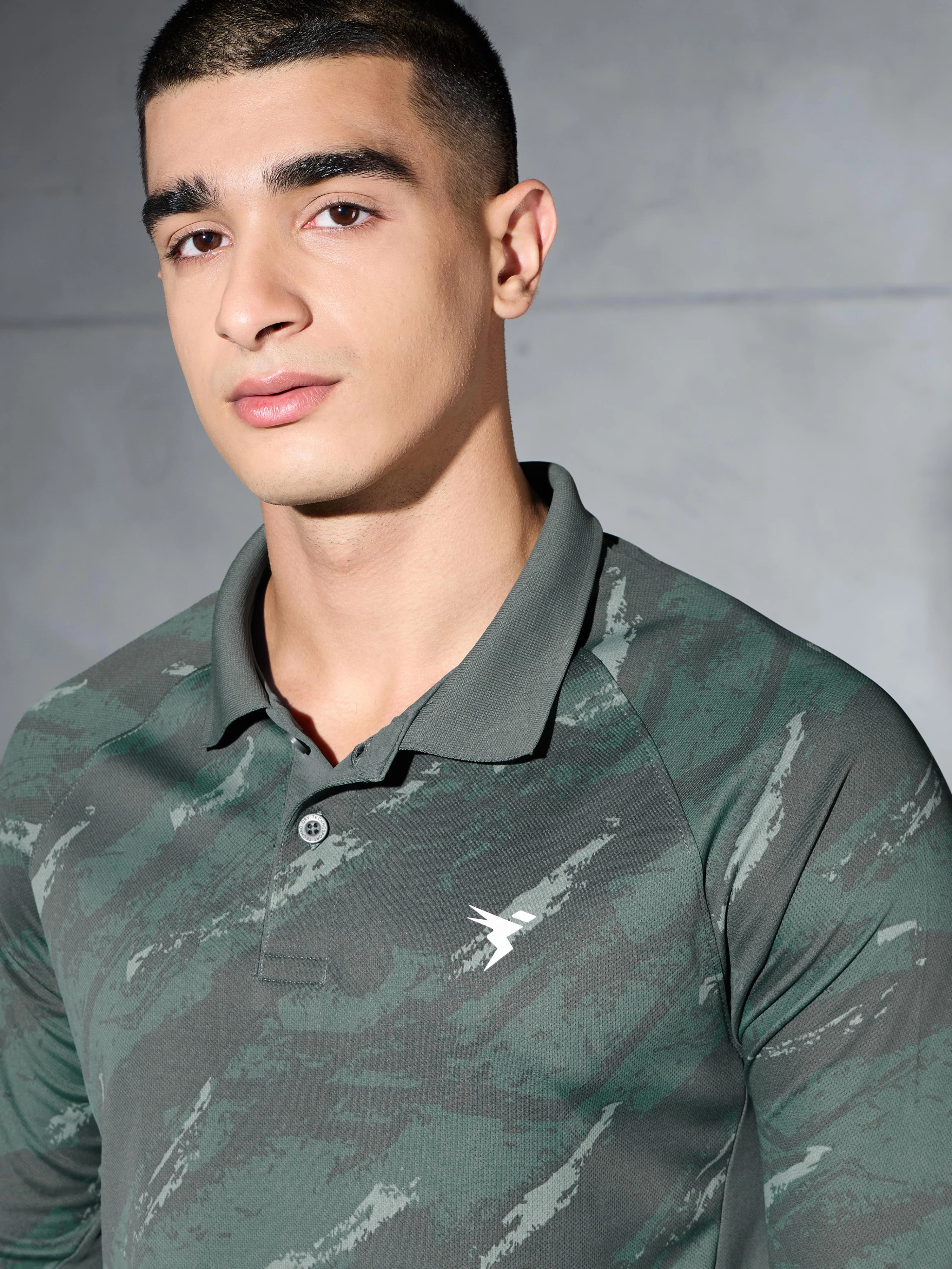 Men Printed Slim Fit Polo Sports T-shirt with TECHNOCOOL+ - Image 6