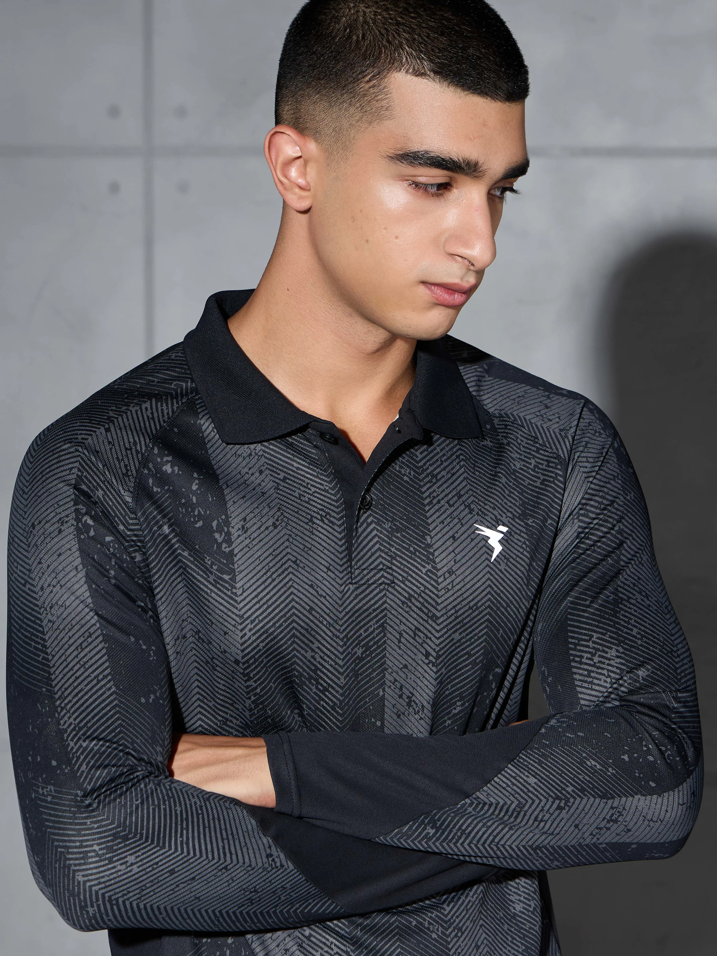 Men Printed Slim Fit Polo Sports T-shirt with TECHNOCOOL+ - Image 6