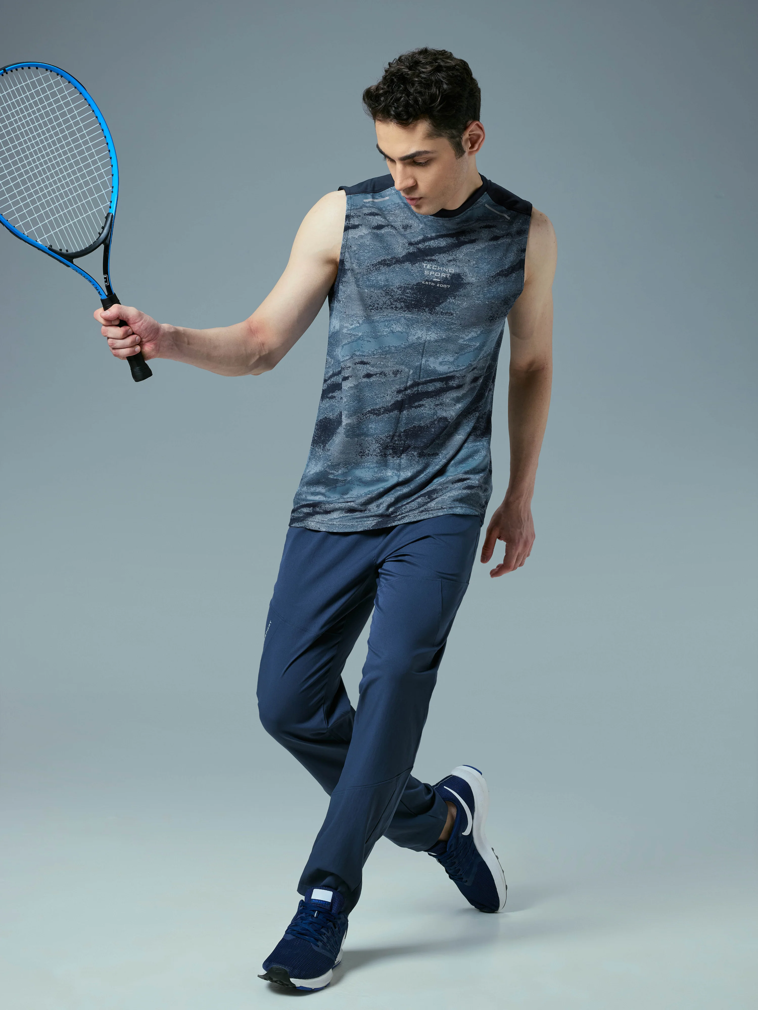 Men Printed Slim Fit Round Neck Innerwear Vest with TECHNOCOOL+ - Image 5