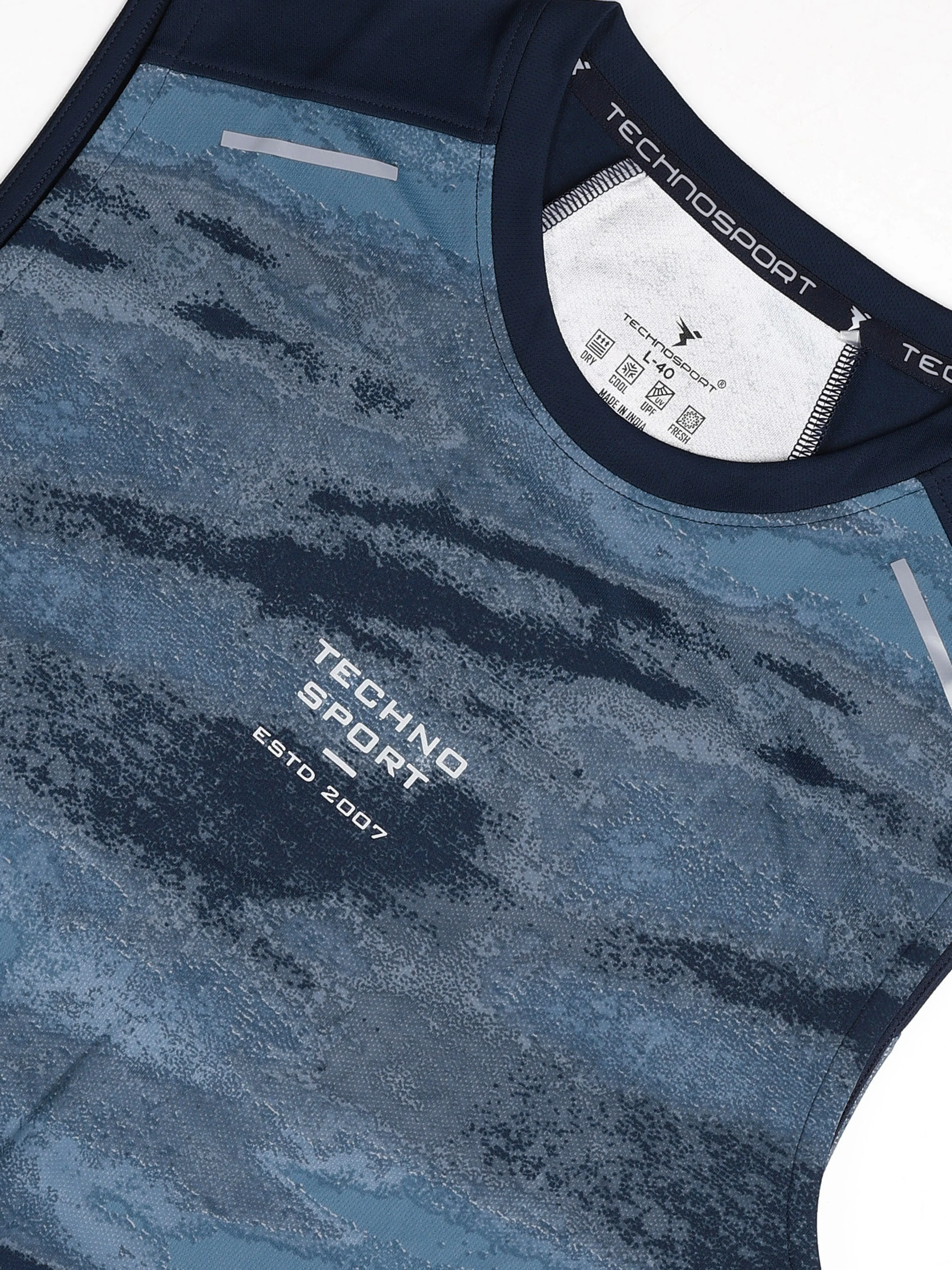 Men Printed Slim Fit Round Neck Innerwear Vest with TECHNOCOOL+ - Image 7