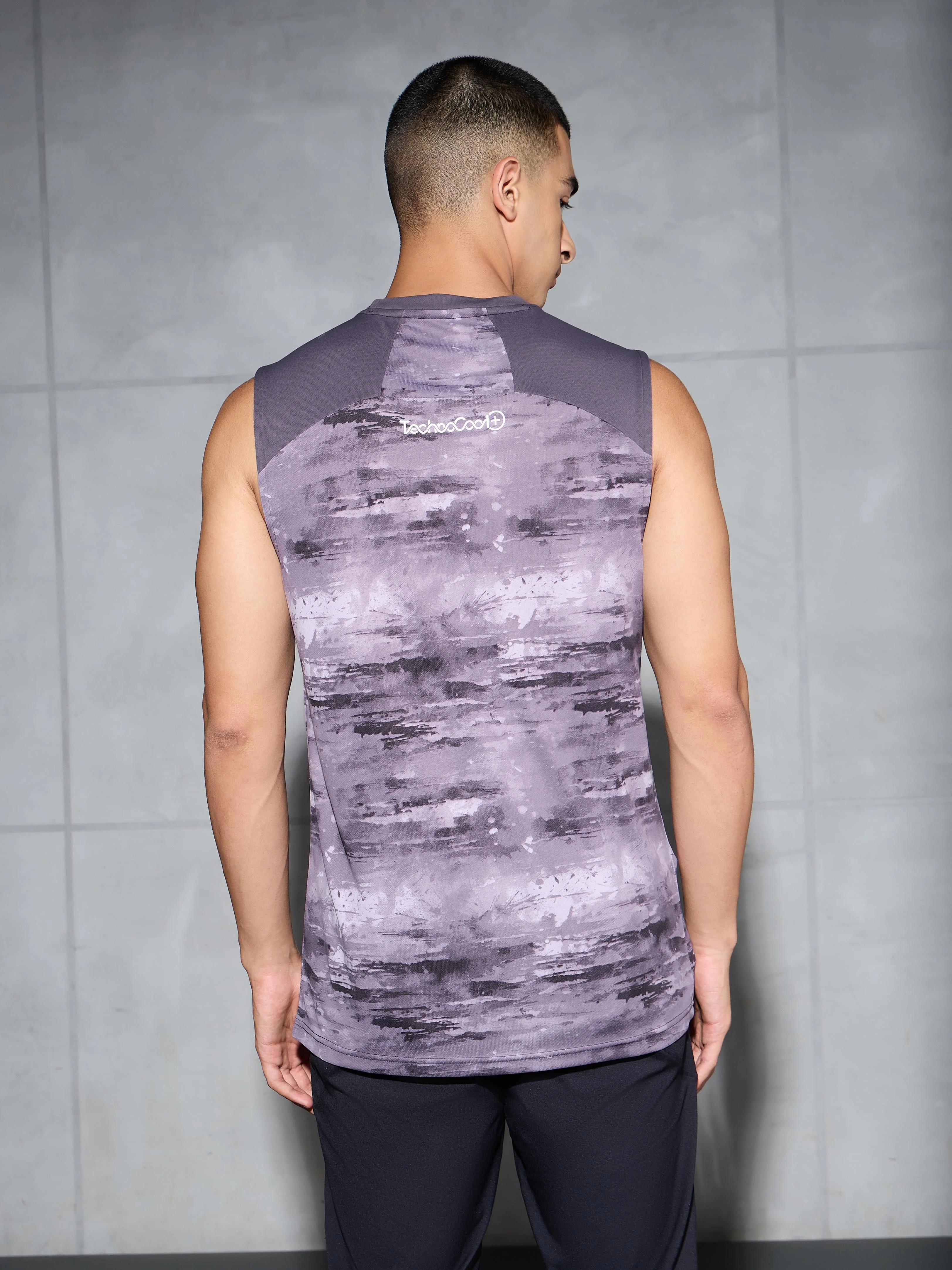 Men Printed Slim Fit Round Neck Innerwear Vest with TECHNOCOOL+ - Image 3
