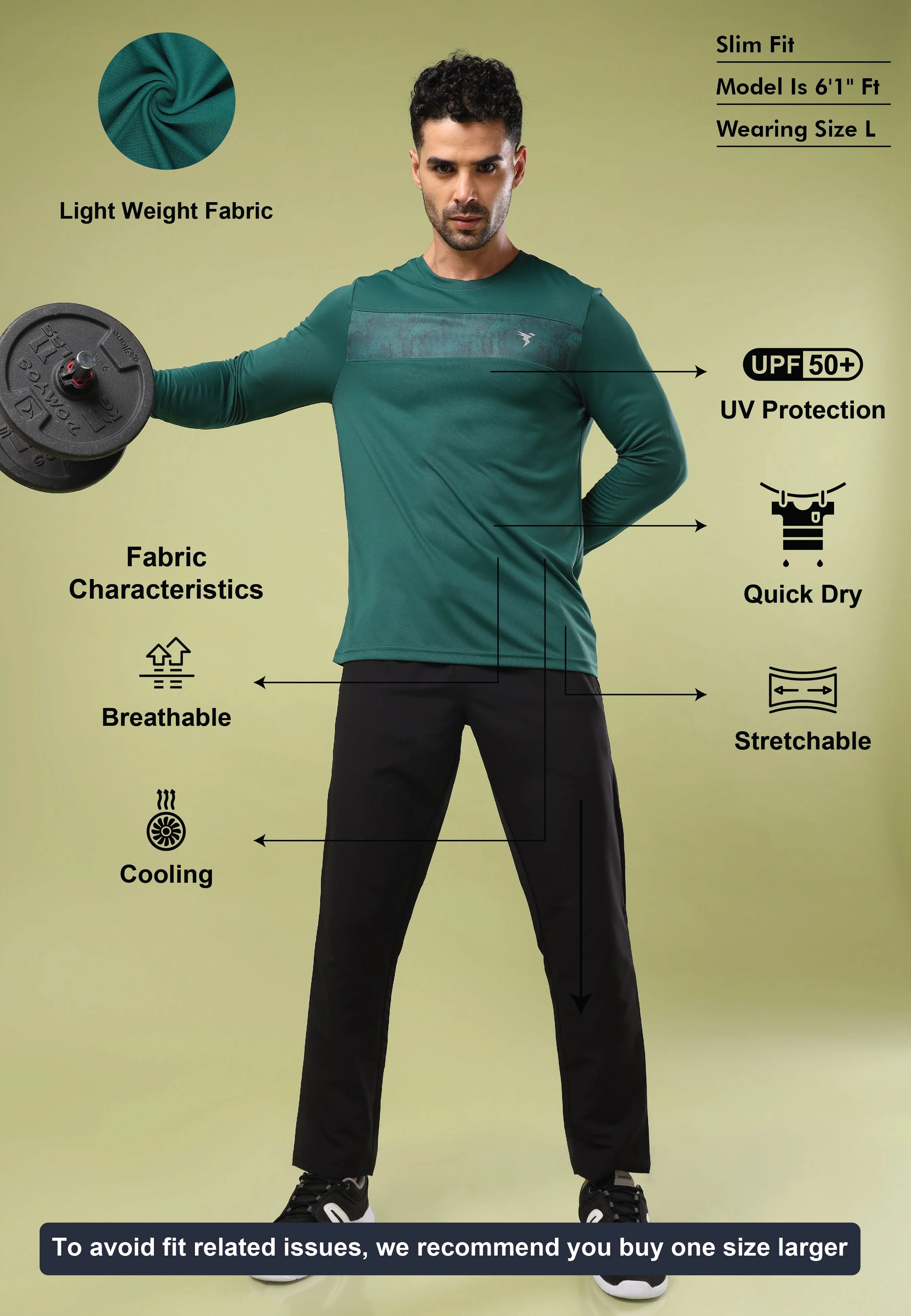 Men Printed Slim Fit Round Neck Sports T-shirt with TECHNO COOL+ - Image 4