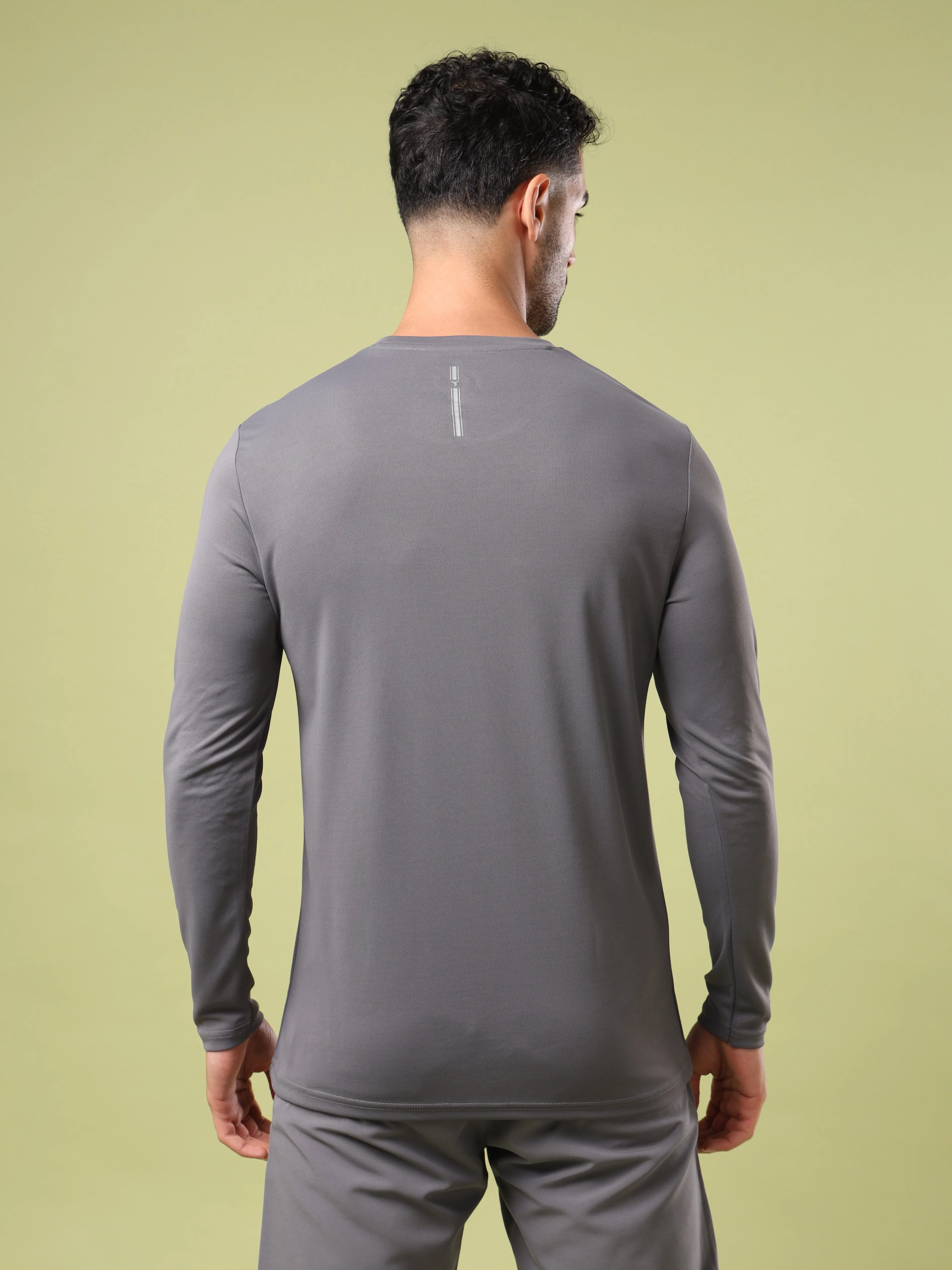 Men Printed Slim Fit Round Neck Sports T-shirt with TECHNO COOL+ - Image 2
