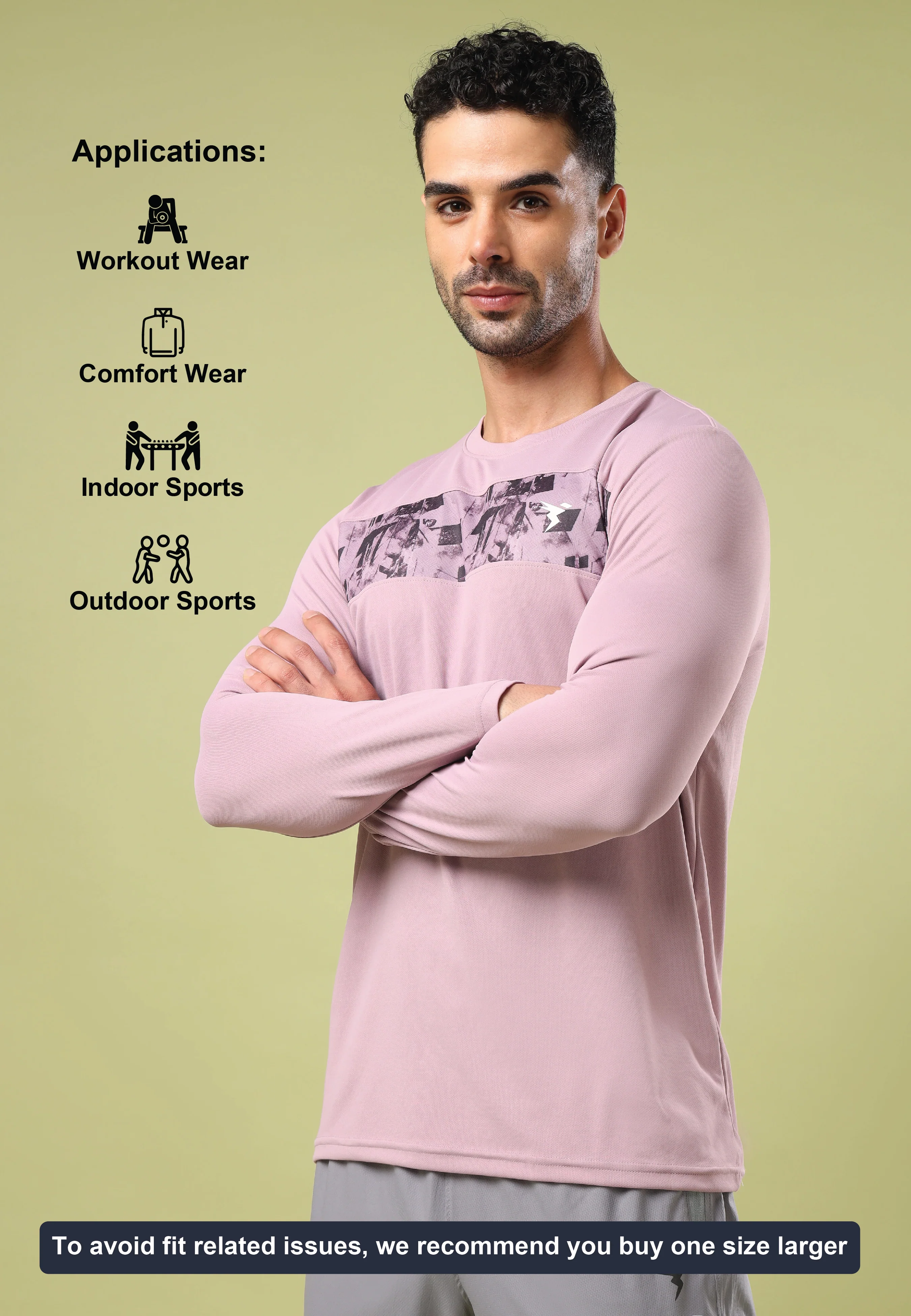 Men Printed Slim Fit Round Neck Sports T-shirt with TECHNO COOL+ - Image 3
