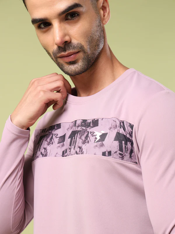 Men Printed Slim Fit Round Neck Sports T-shirt with TECHNO COOL+ - Image 5