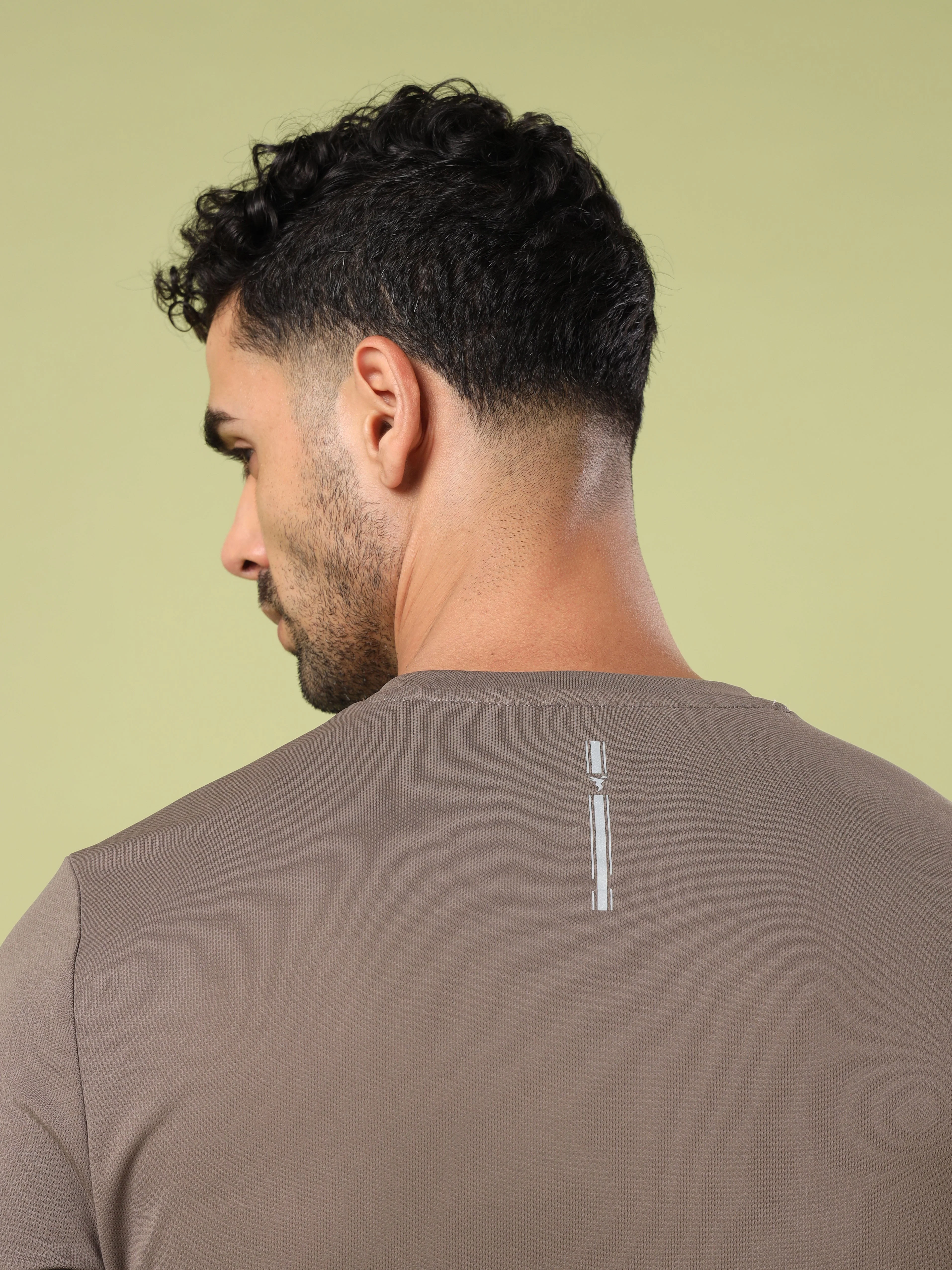 Men Printed Slim Fit Round Neck Sports T-shirt with TECHNO COOL+ - Image 8