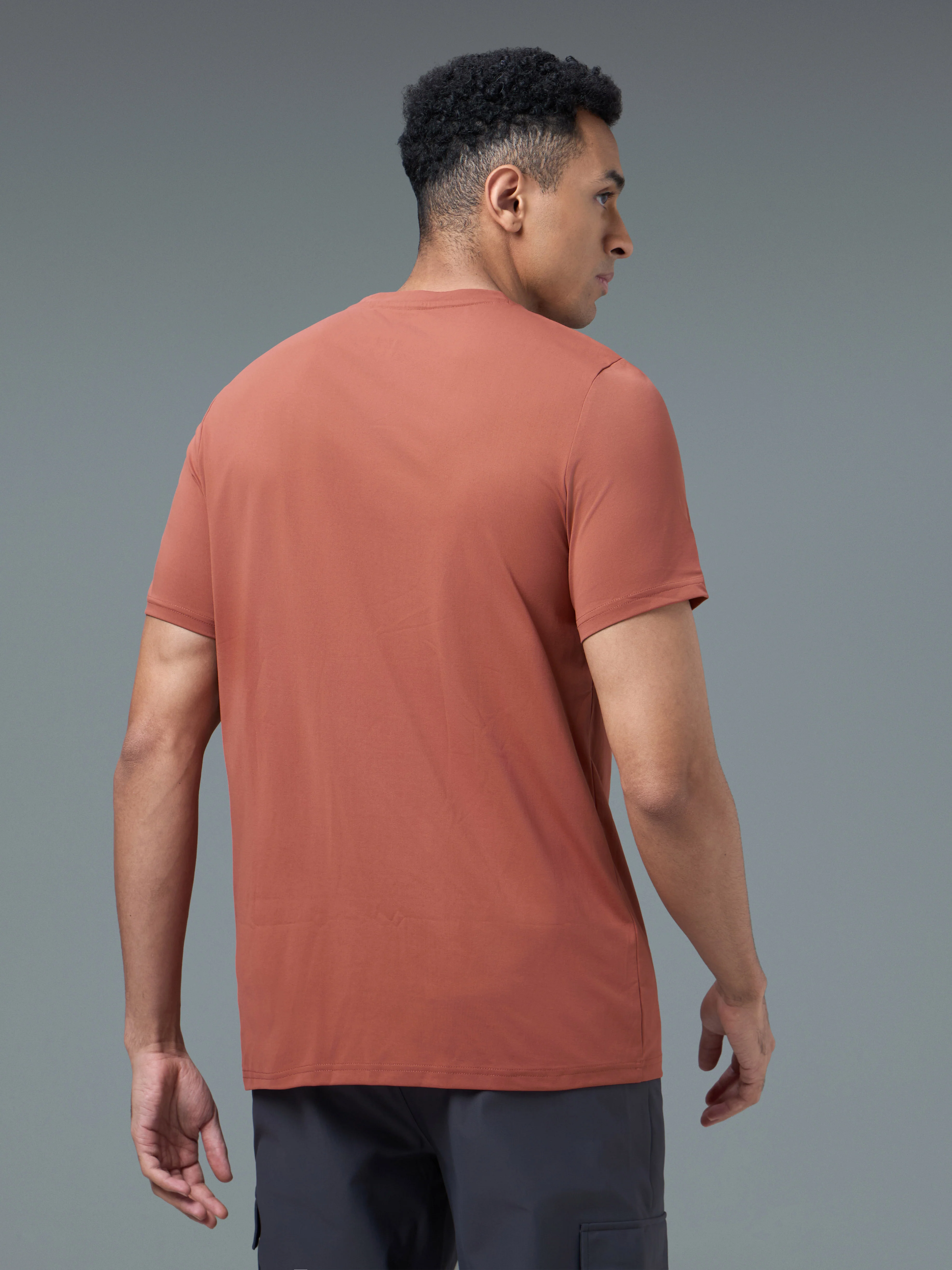 Men Printed Slim Fit Round Neck T-shirt with COTFLEX - Image 3