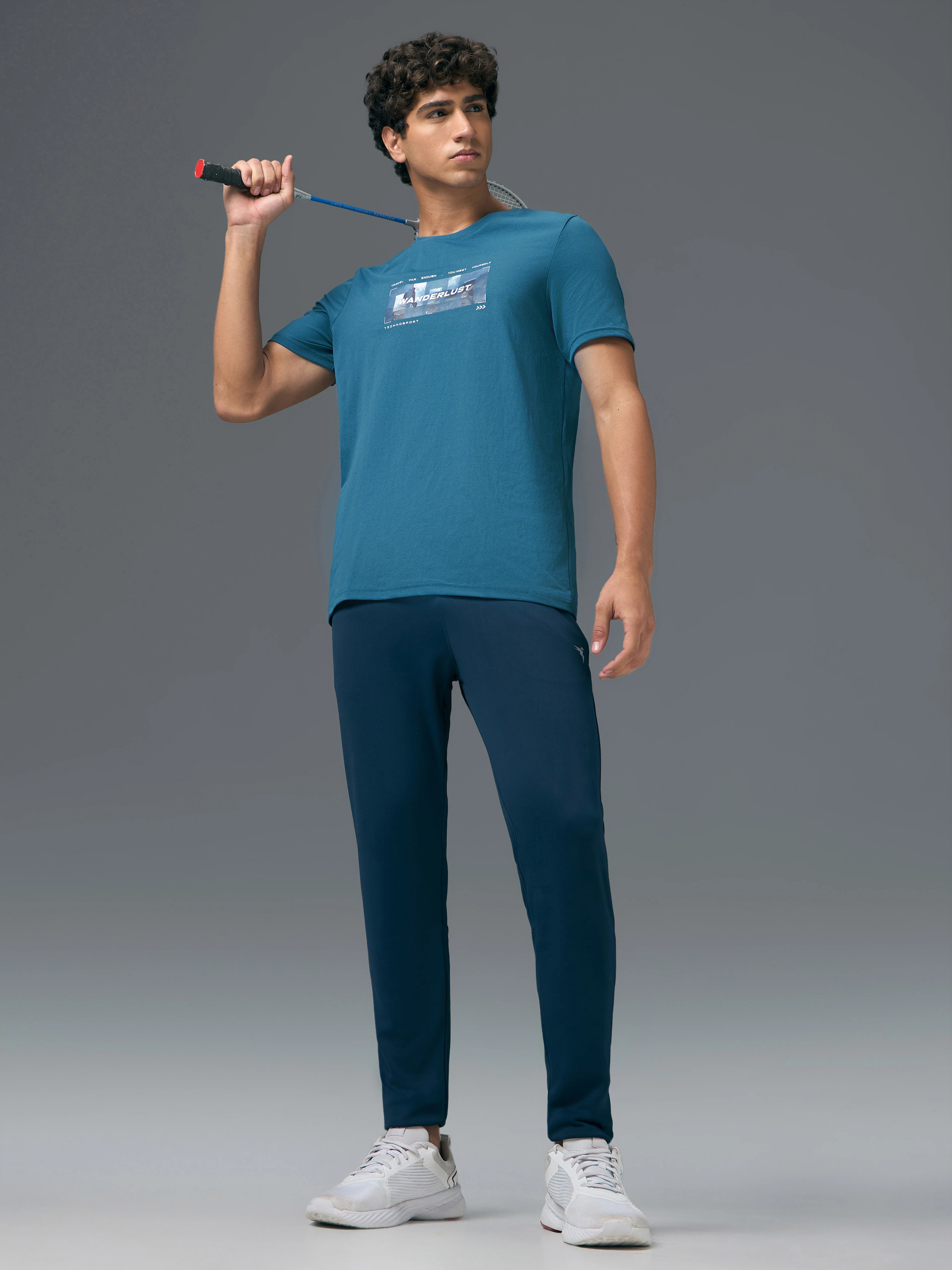 Men Printed Slim Fit Round Neck T-shirt with COTFLEX - Image 5