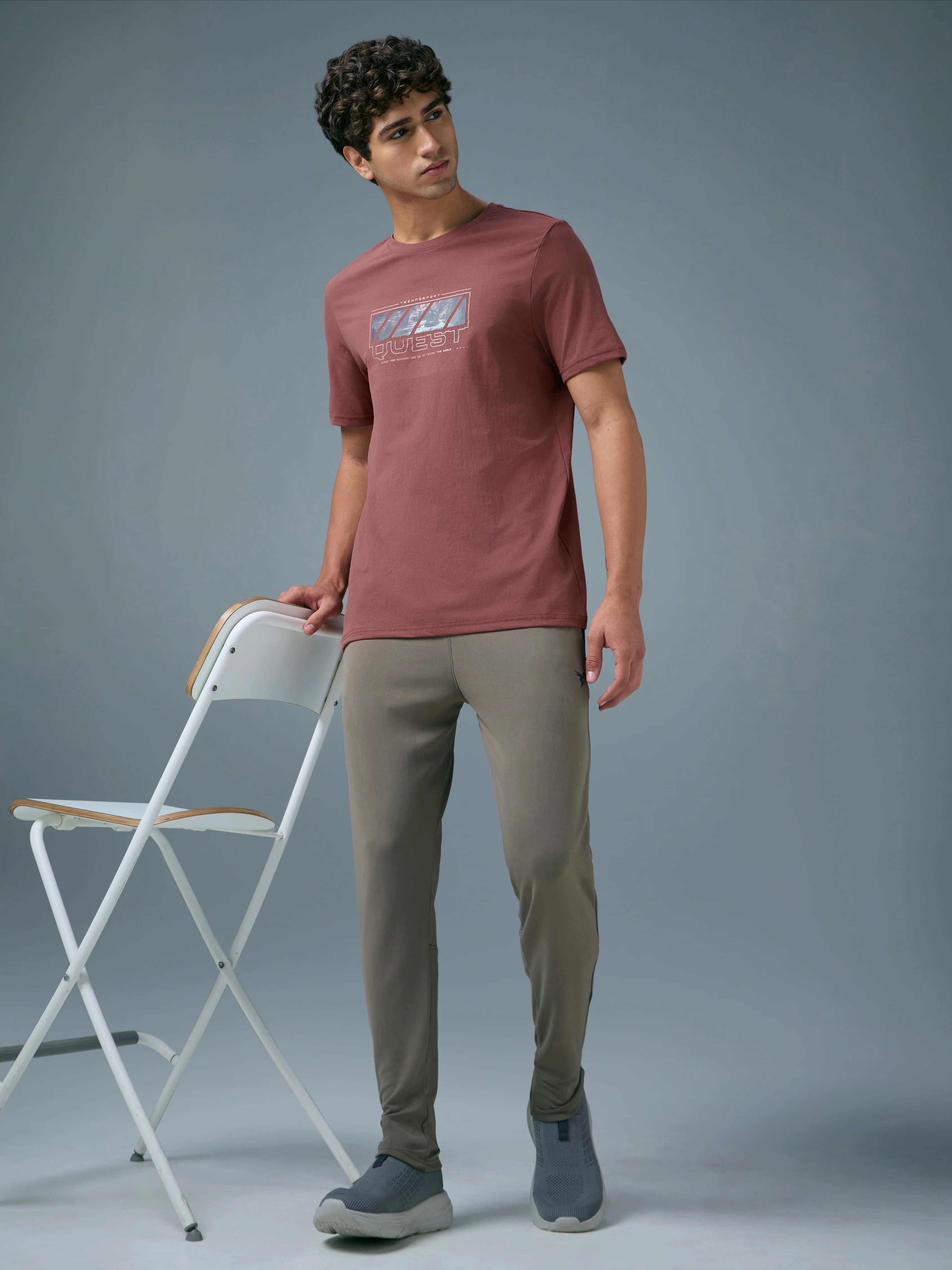 Men Printed Slim Fit Round Neck T-shirt with COTFLEX - Image 5