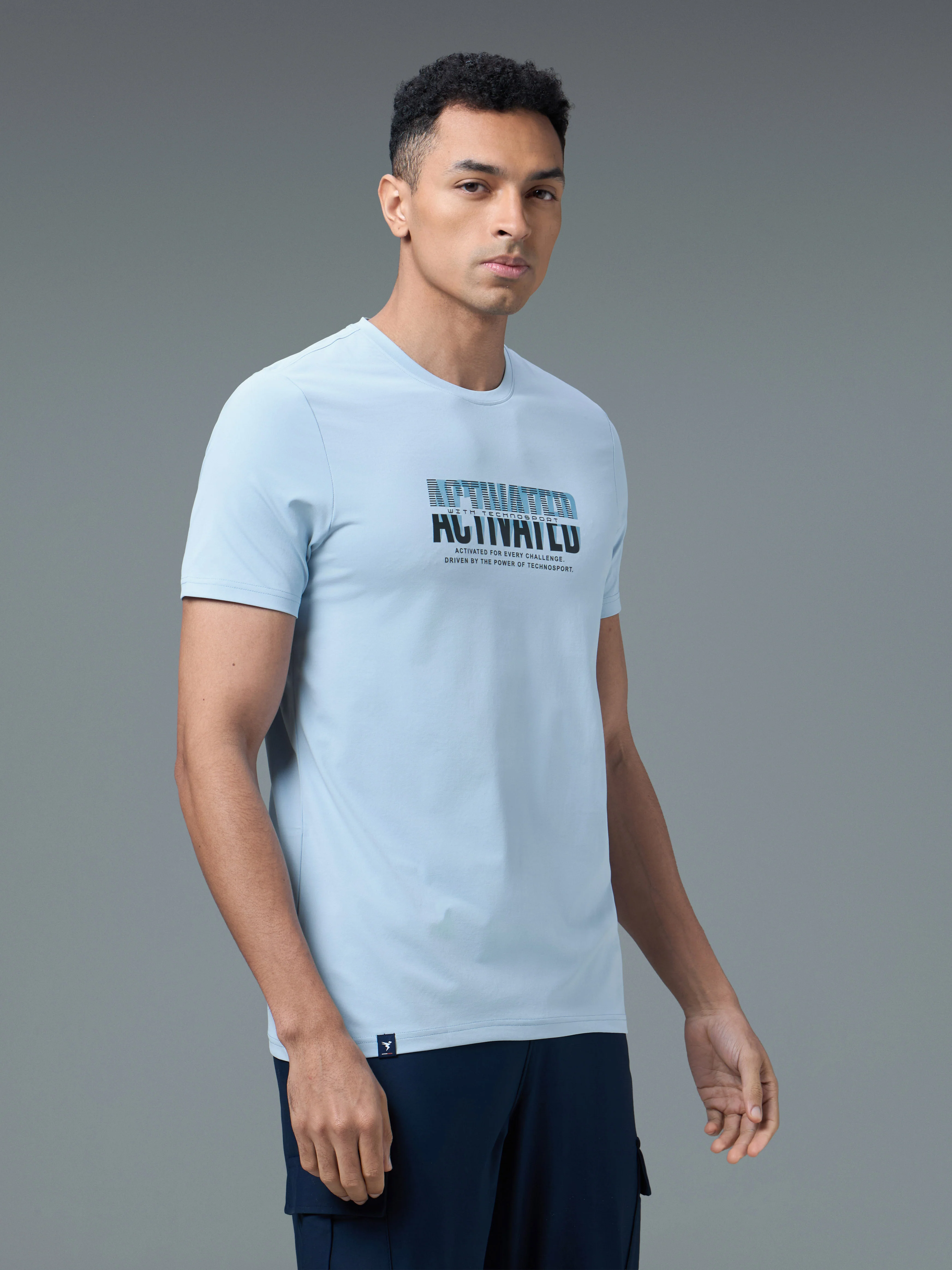 Men Printed Slim Fit Round Neck T-shirt with COTFLEX - Image 4