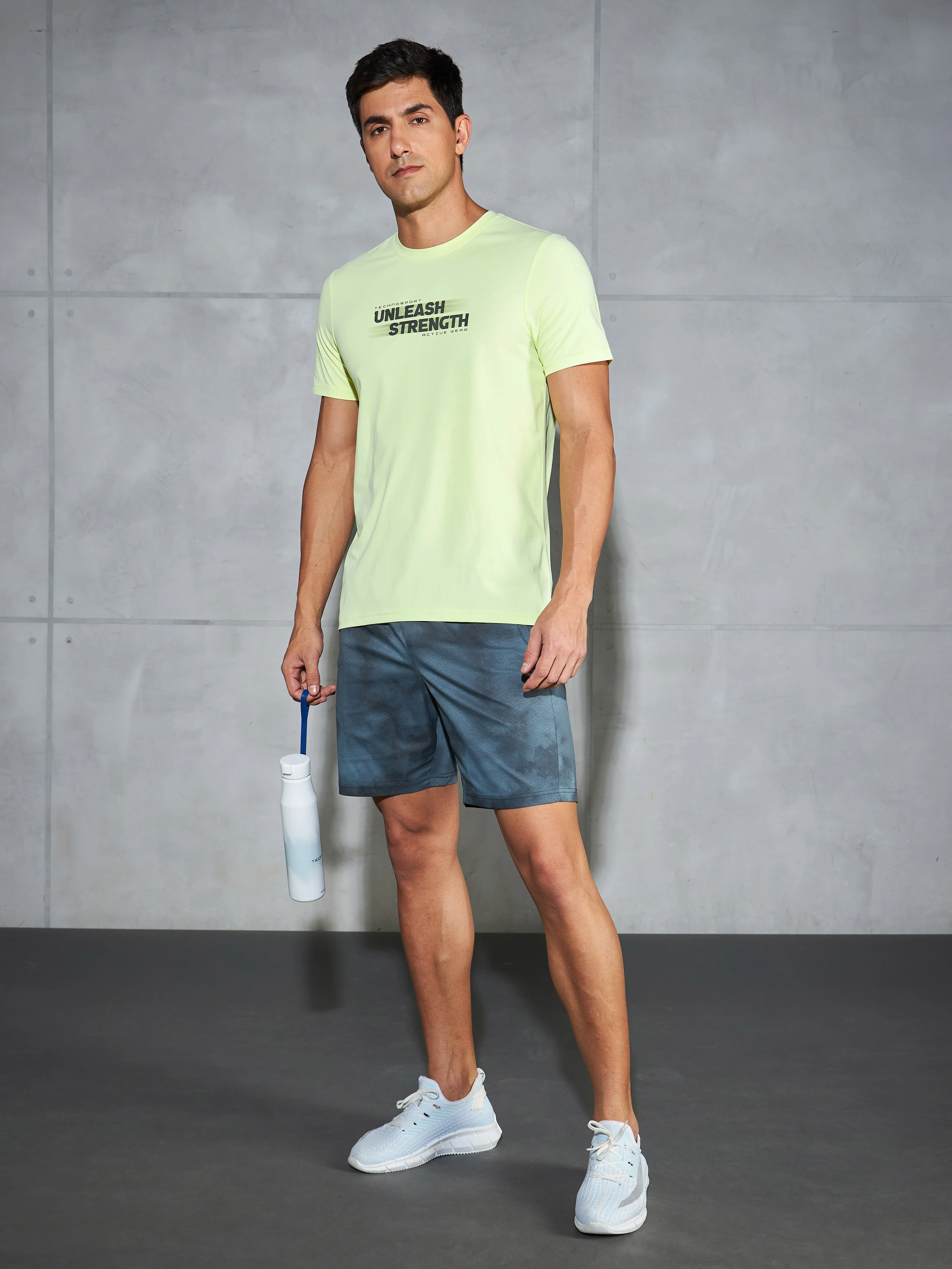 Men Printed Slim Fit Round Neck T-shirt with COTFLEX - Image 5