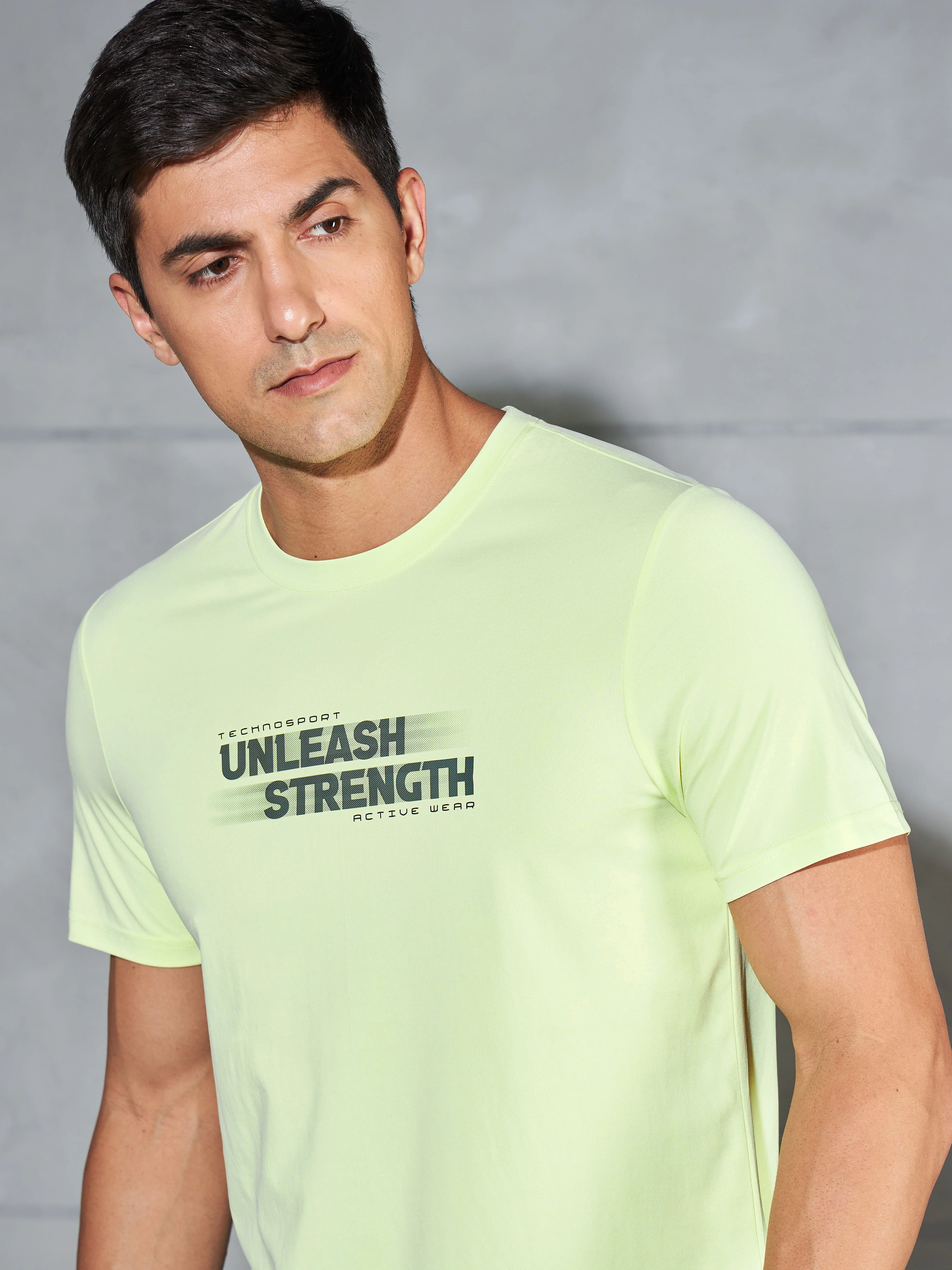 Men Printed Slim Fit Round Neck T-shirt with COTFLEX - Image 6