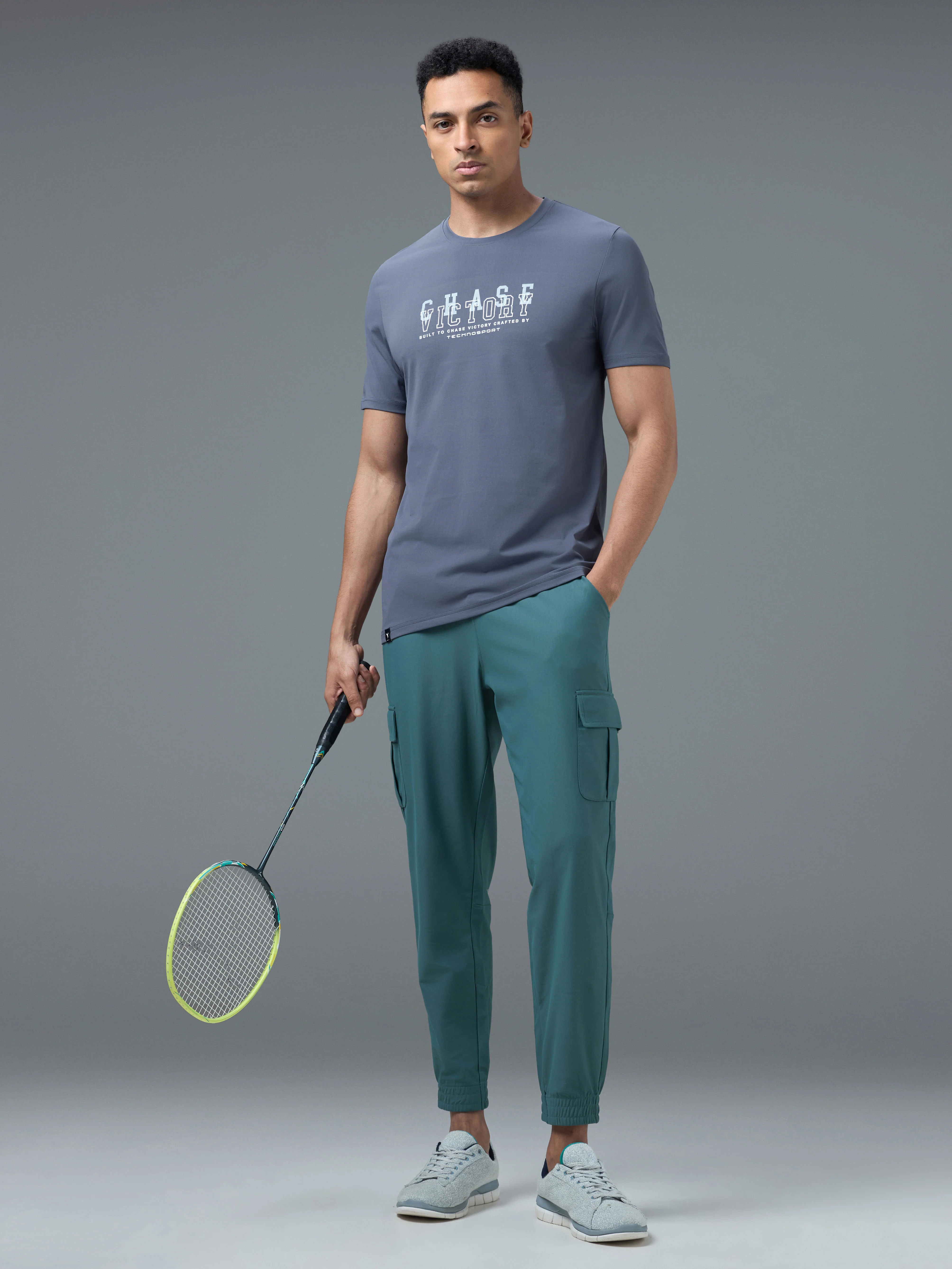 Men Printed Slim Fit Round Neck T-shirt with COTFLEX - Image 5