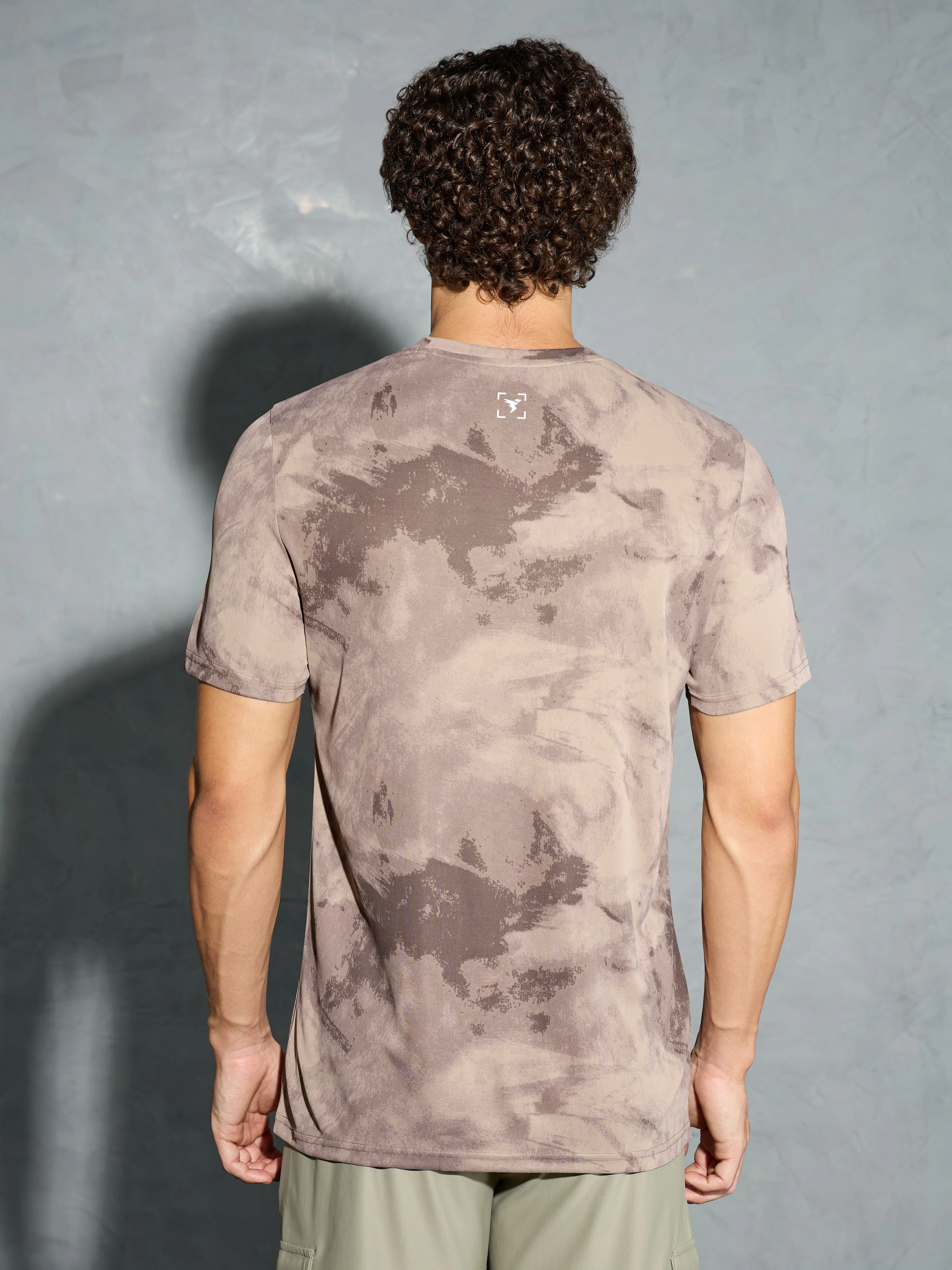 Men Printed Slim Fit Round Neck T-shirt with TECHNOCOOL+ - Image 2