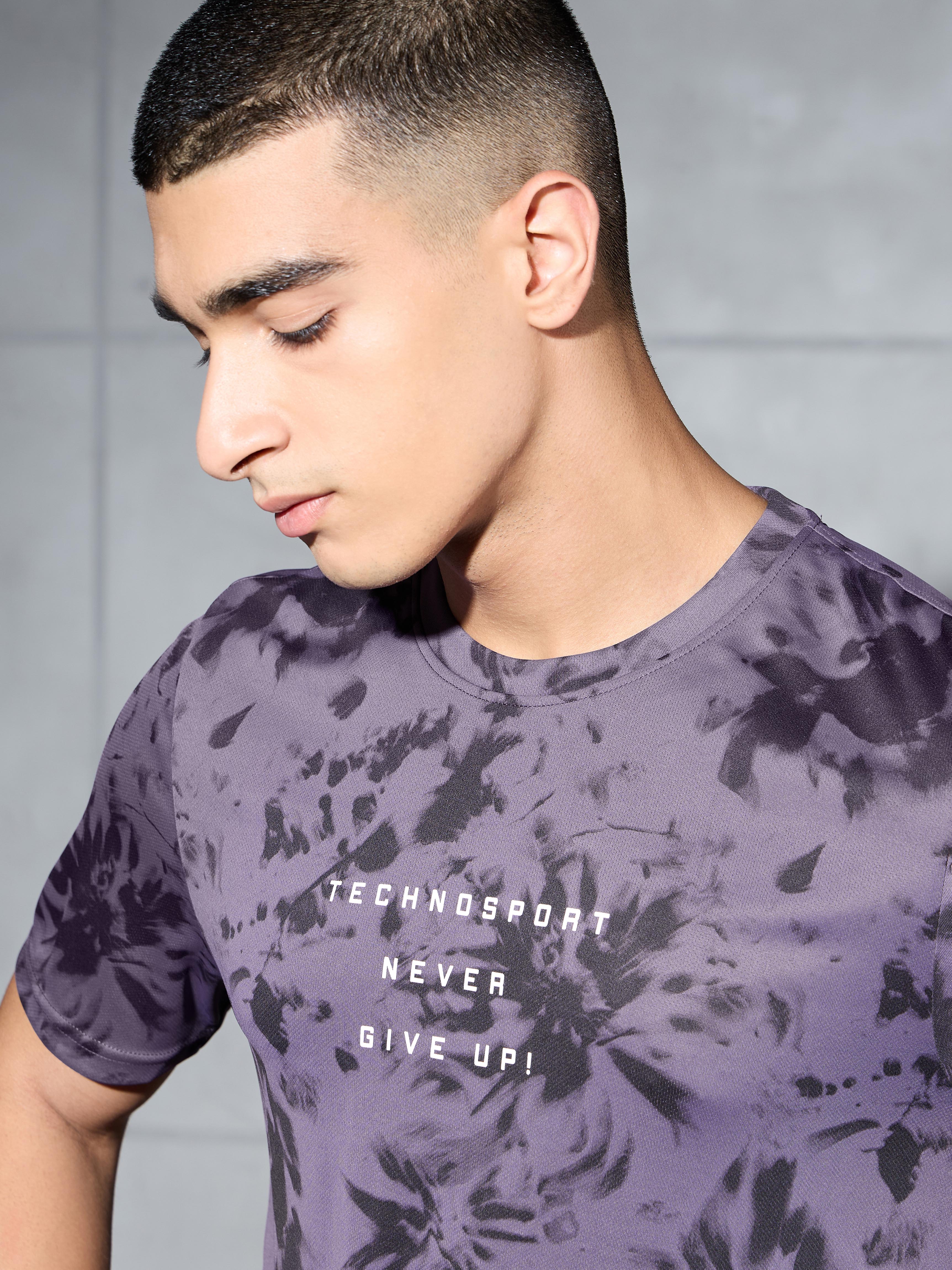 Men Printed Slim Fit Round Neck T-shirt with TECHNOCOOL+ - Image 6