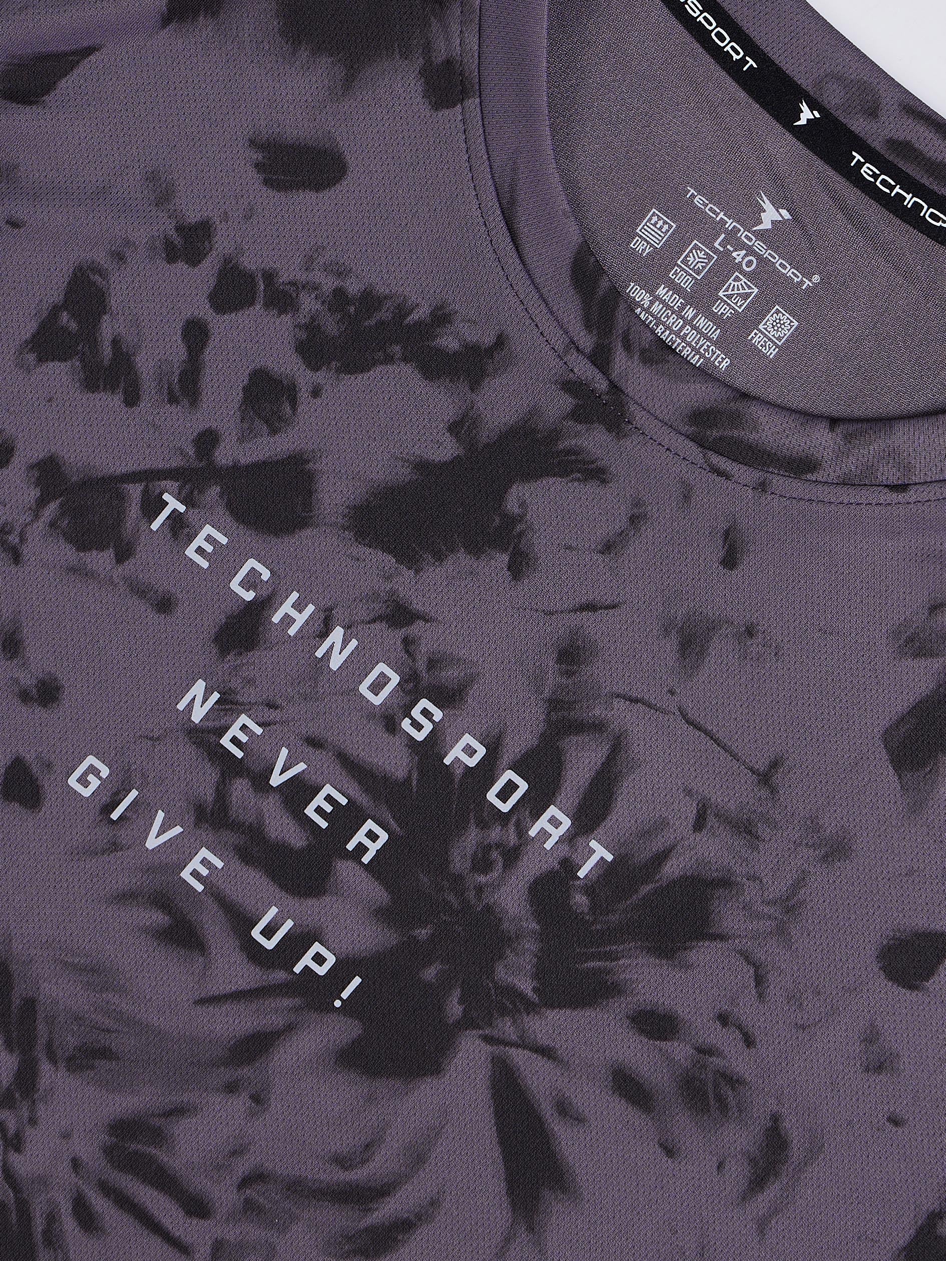 Men Printed Slim Fit Round Neck T-shirt with TECHNOCOOL+ - Image 8