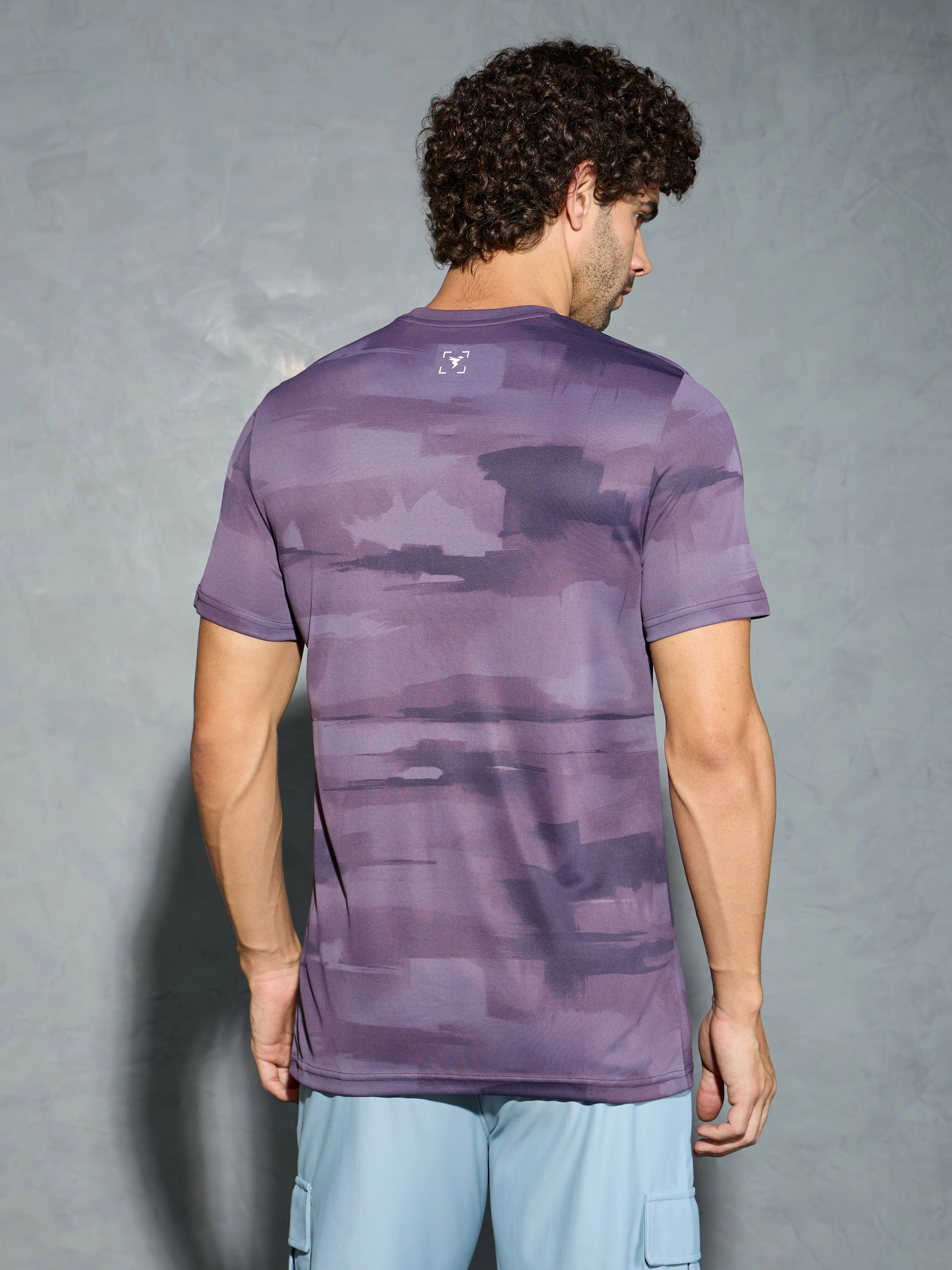Men Printed Slim Fit Round Neck T-shirt with TECHNOCOOL+ - Image 3