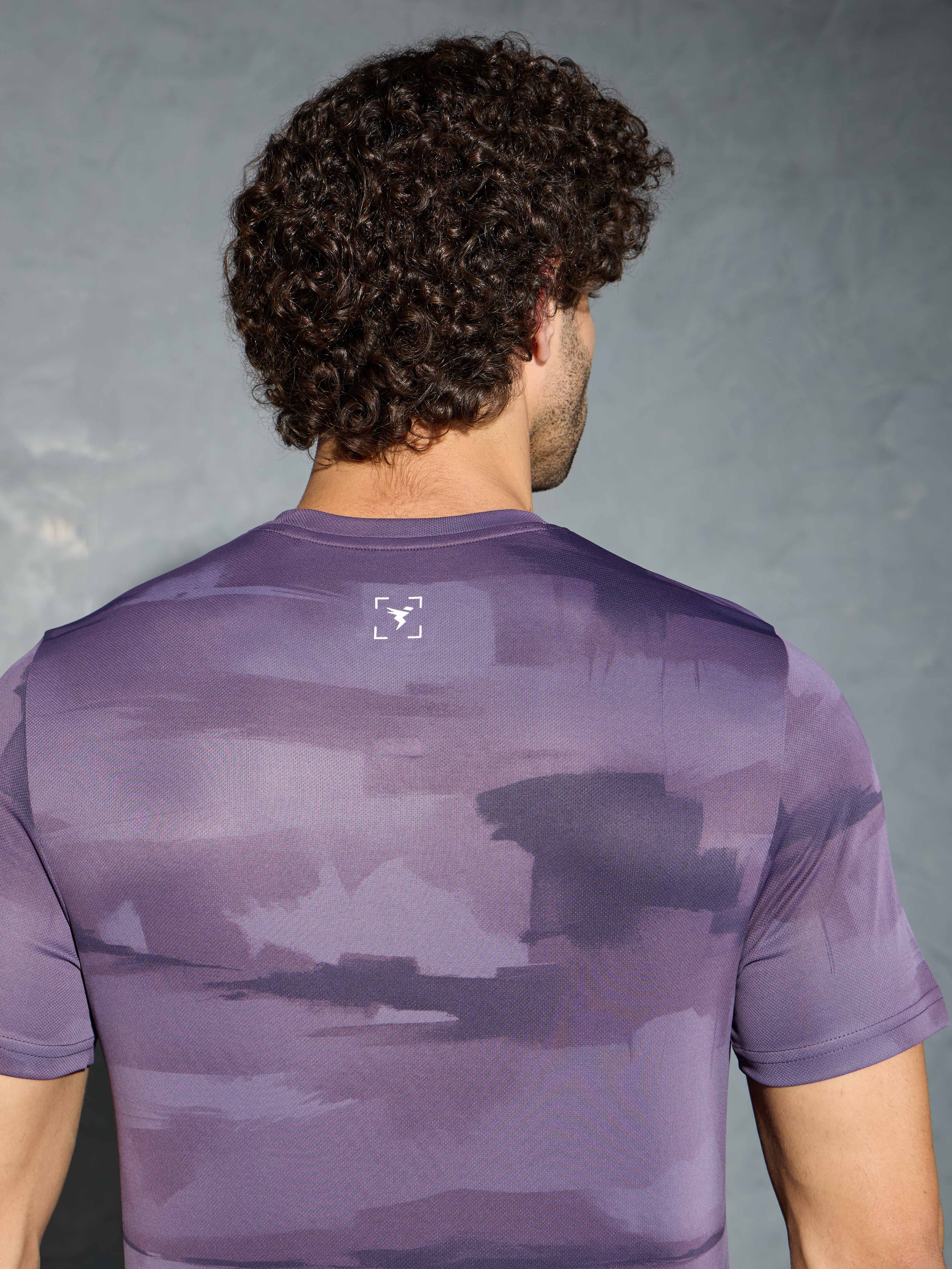 Men Printed Slim Fit Round Neck T-shirt with TECHNOCOOL+ - Image 7