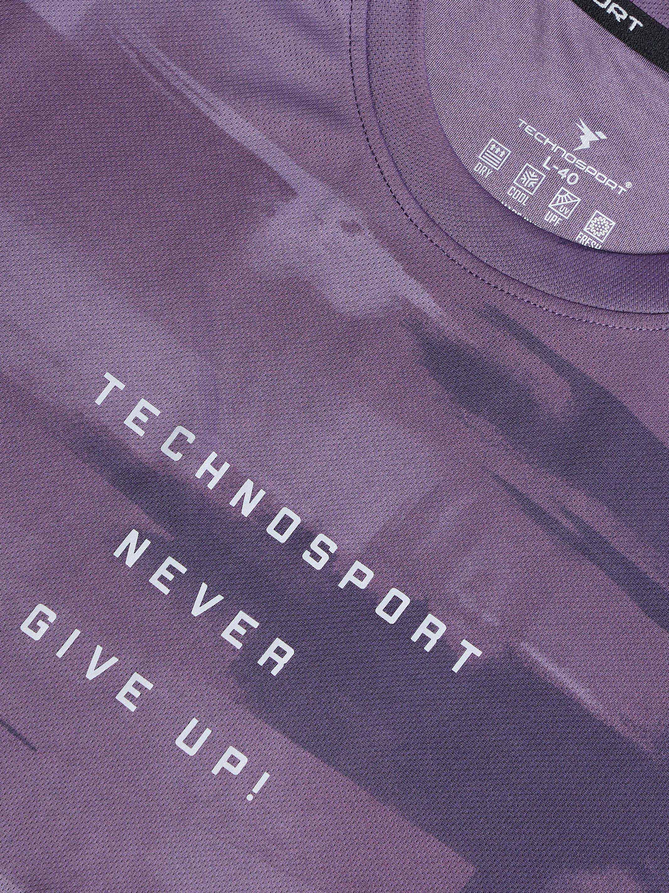 Men Printed Slim Fit Round Neck T-shirt with TECHNOCOOL+ - Image 8