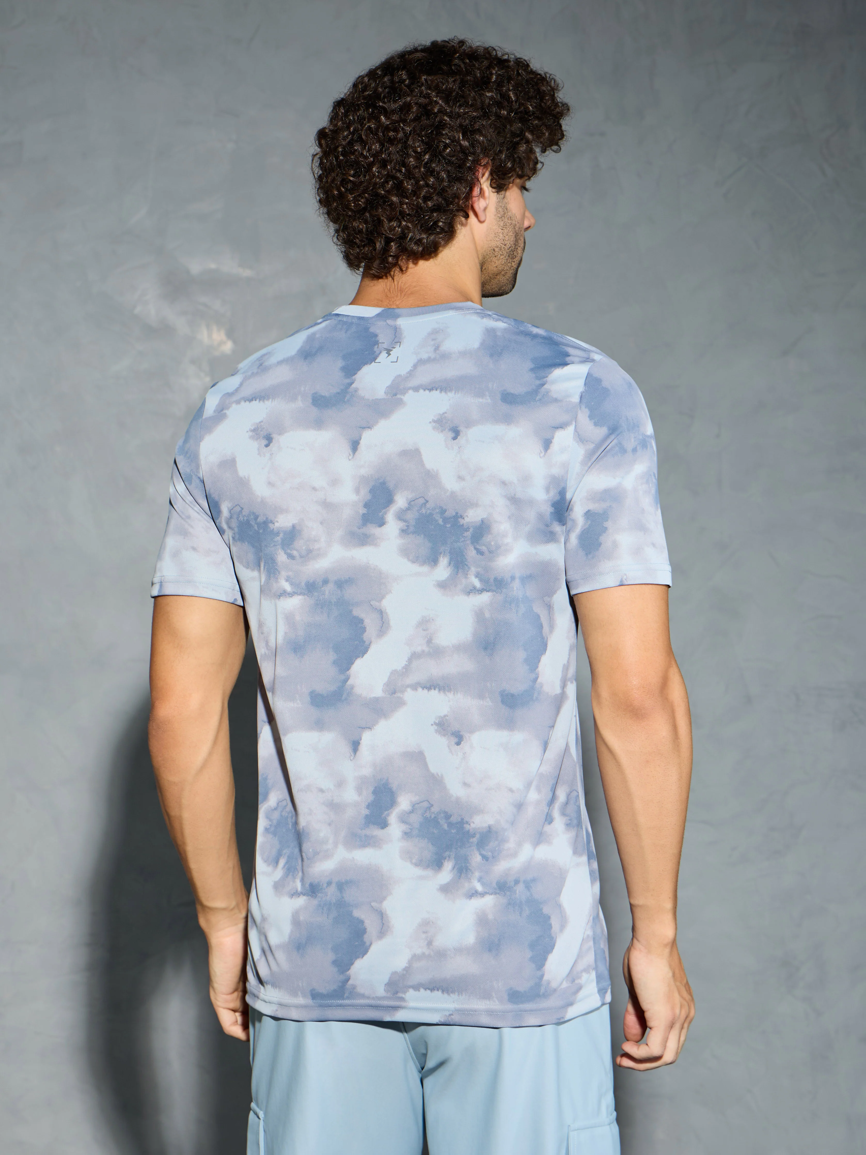 Men Printed Slim Fit Round Neck T-shirt with TECHNOCOOL+ - Image 3