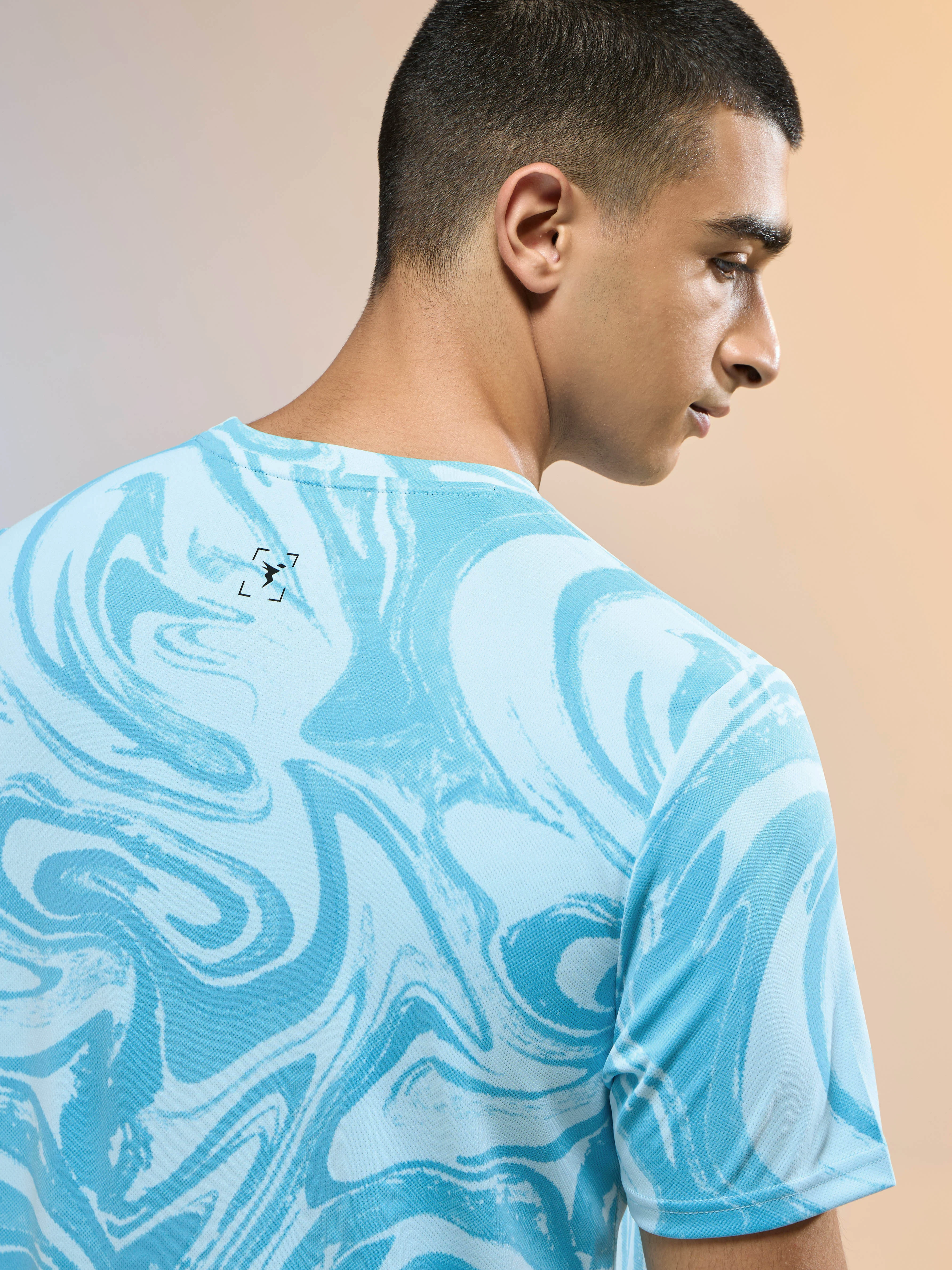 Men Printed Slim Fit Round Neck T-shirt with TECHNOCOOL+ - Image 7