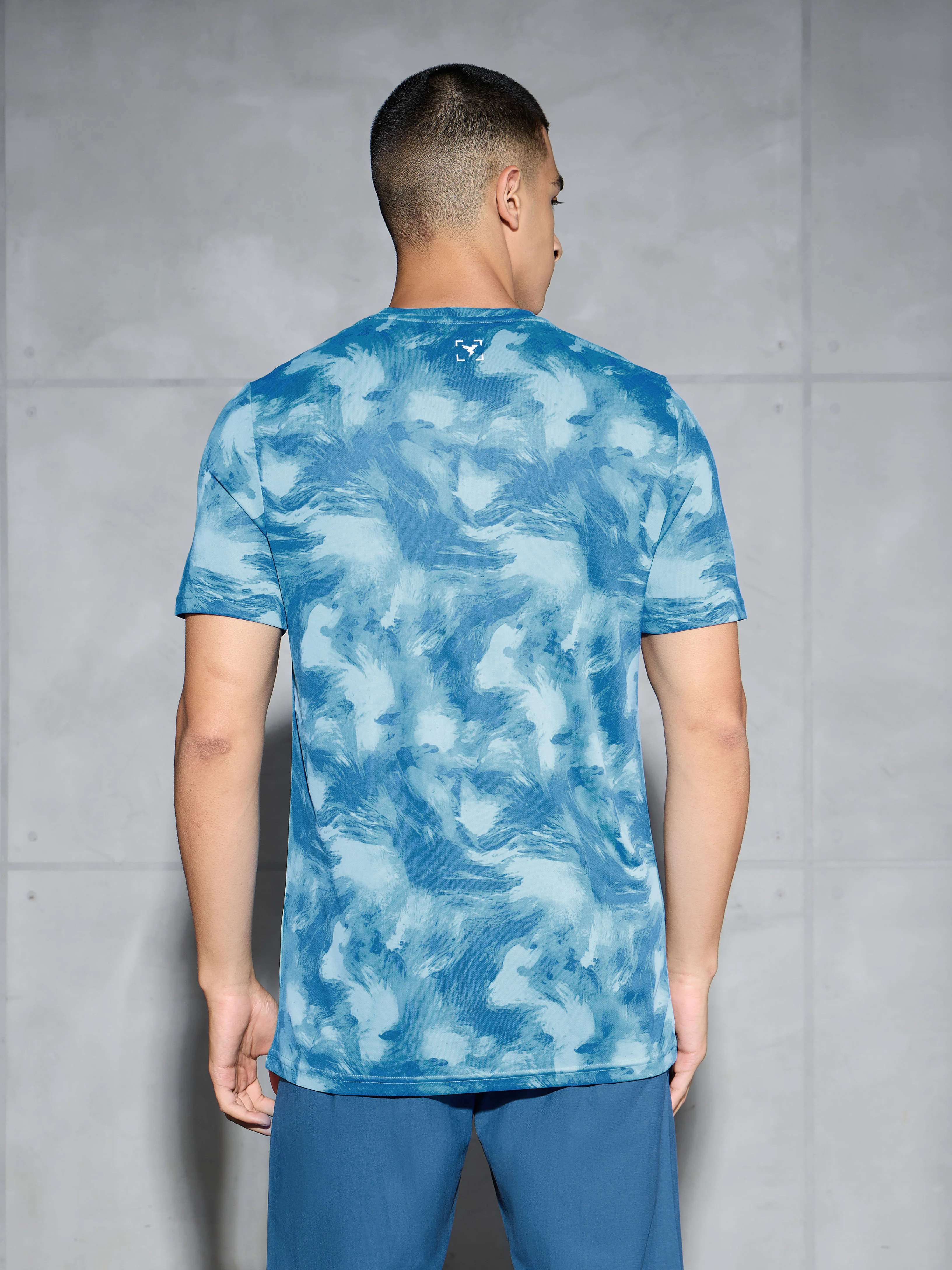 Men Printed Slim Fit Round Neck T-shirt with TECHNOCOOL+ - Image 3