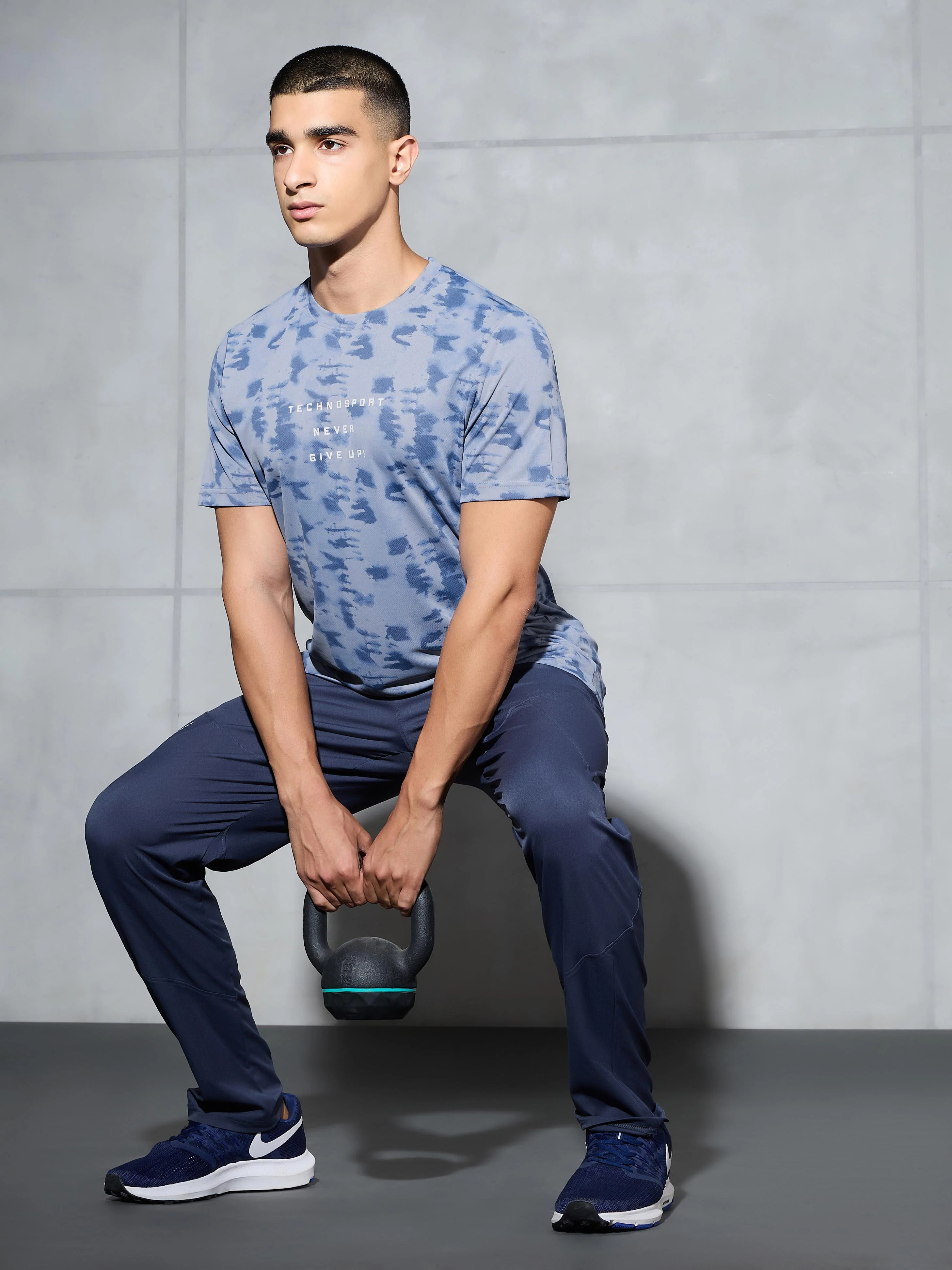 Men Printed Slim Fit Round Neck T-shirt with TECHNOCOOL+ - Image 4