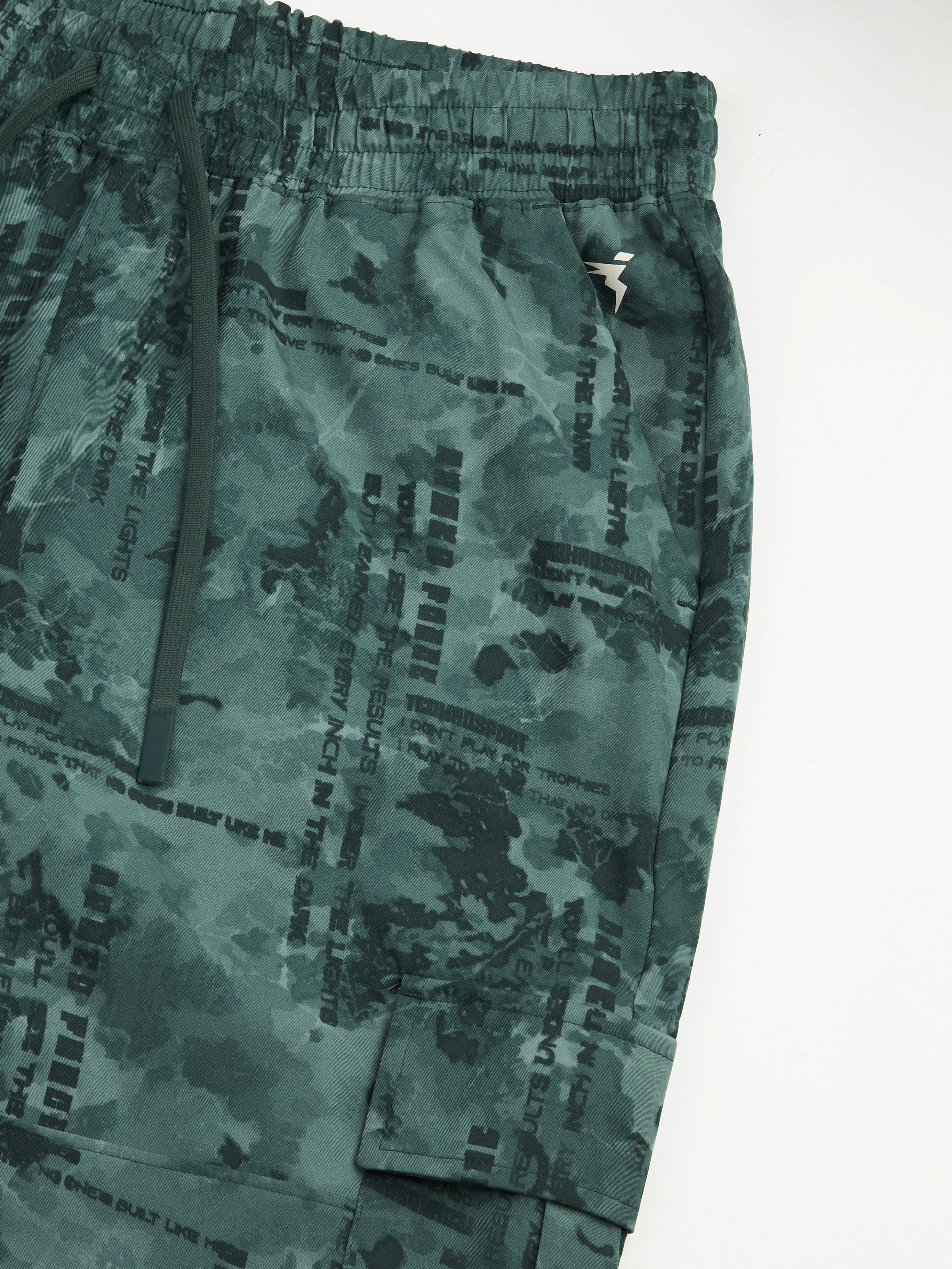 Men Printed Straight Fit Sports Cargo Trackpants with TS LYTRA - Image 8