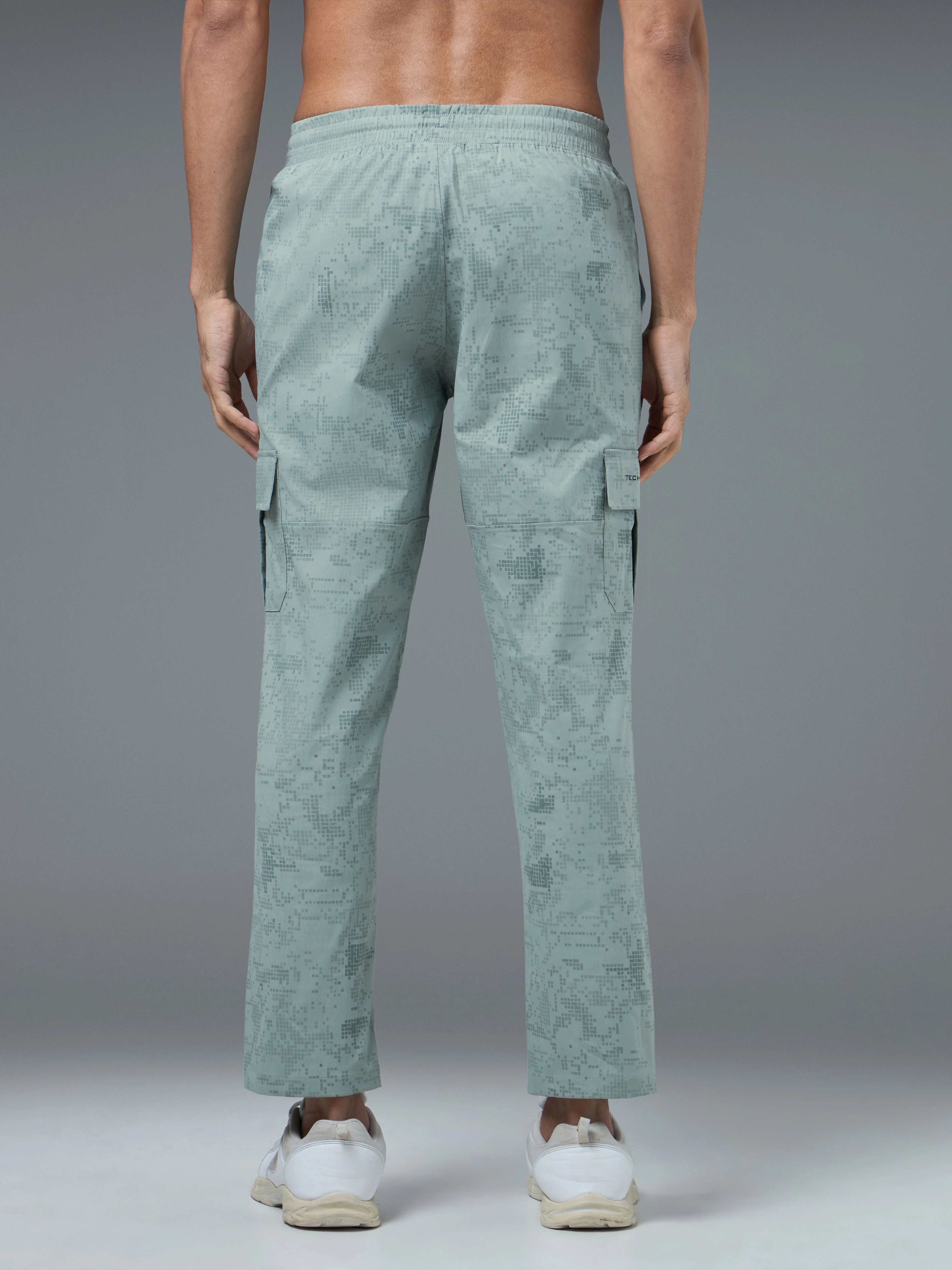 Men Printed Straight Fit Sports Cargo Trackpants with TS LYTRA - Image 4
