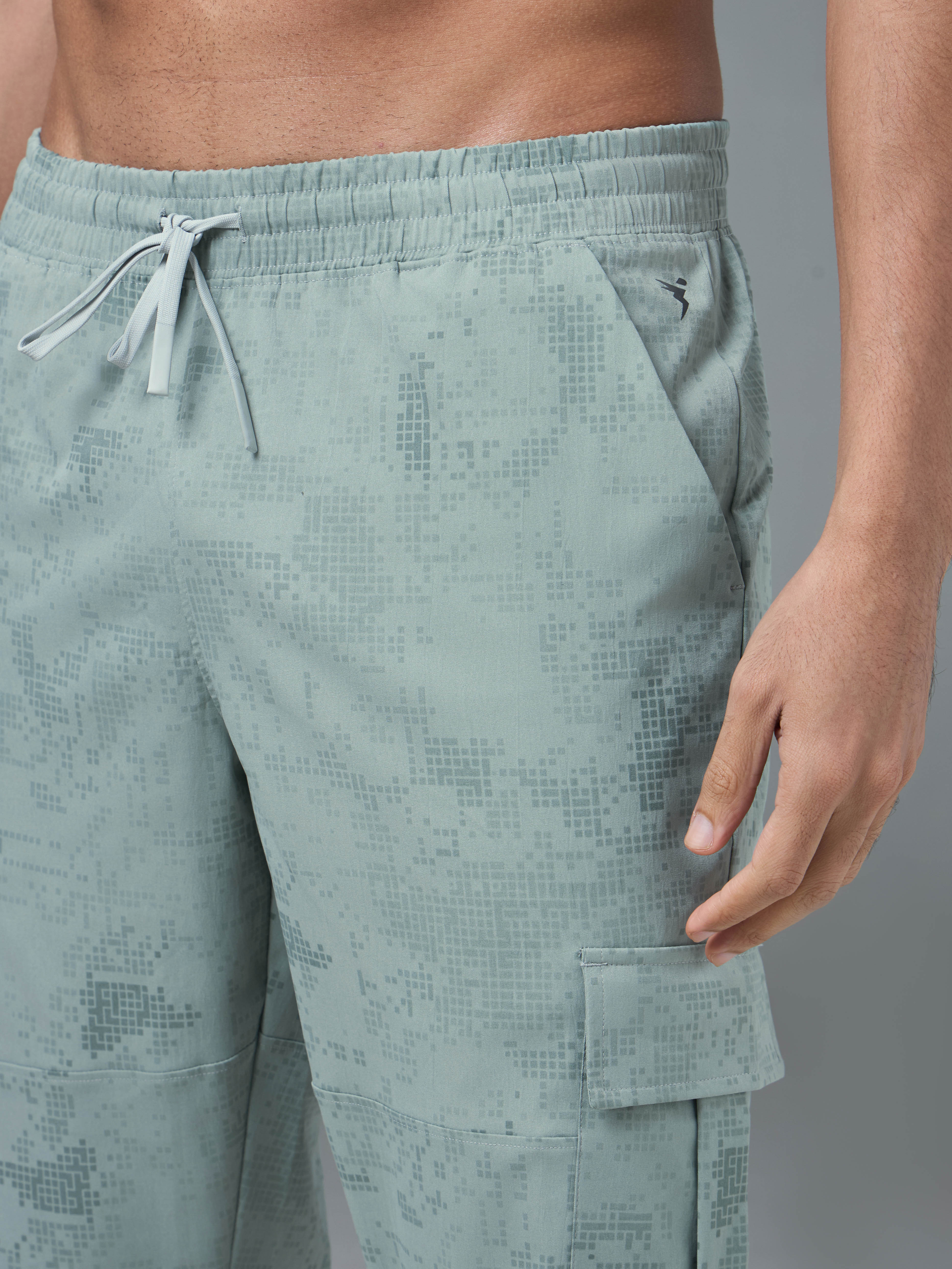 Men Printed Straight Fit Sports Cargo Trackpants with TS LYTRA - Image 6