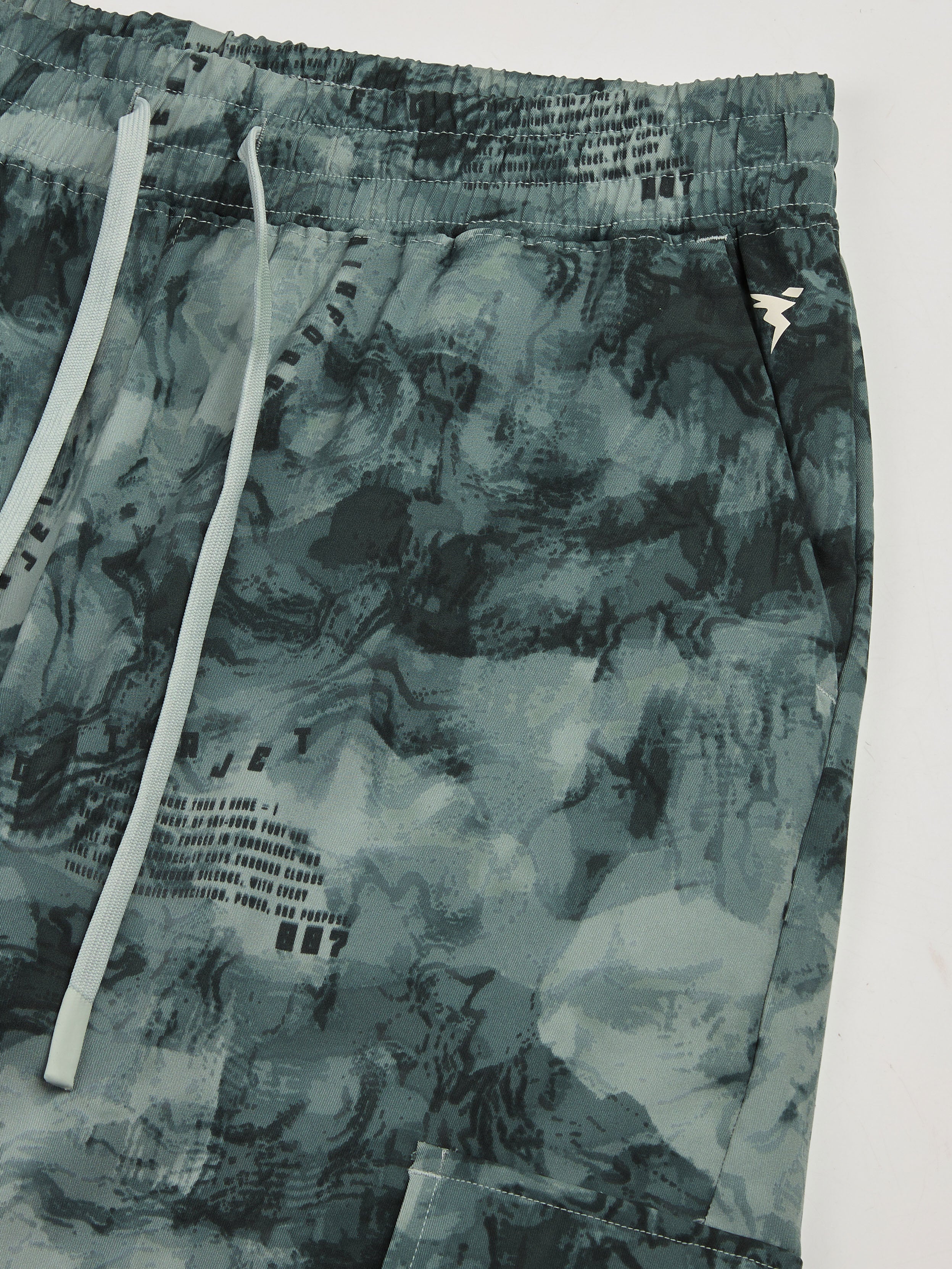 Men Printed Straight Fit Sports Cargo Trackpants with TS LYTRA - Image 7