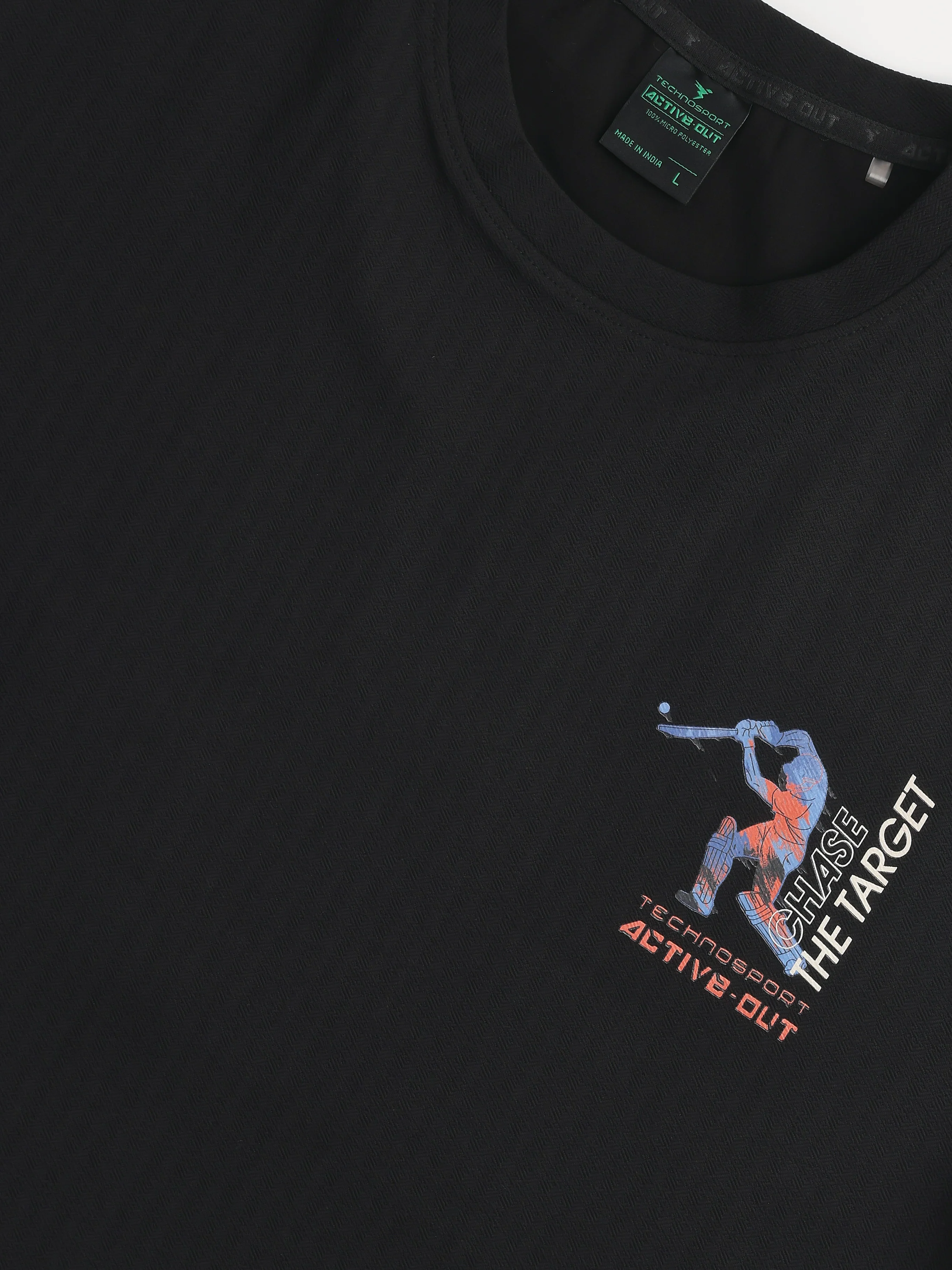 Men Round Neck Back Printed Active Out Regular Fit T-Shirt with ELASTOPLUS - Image 10