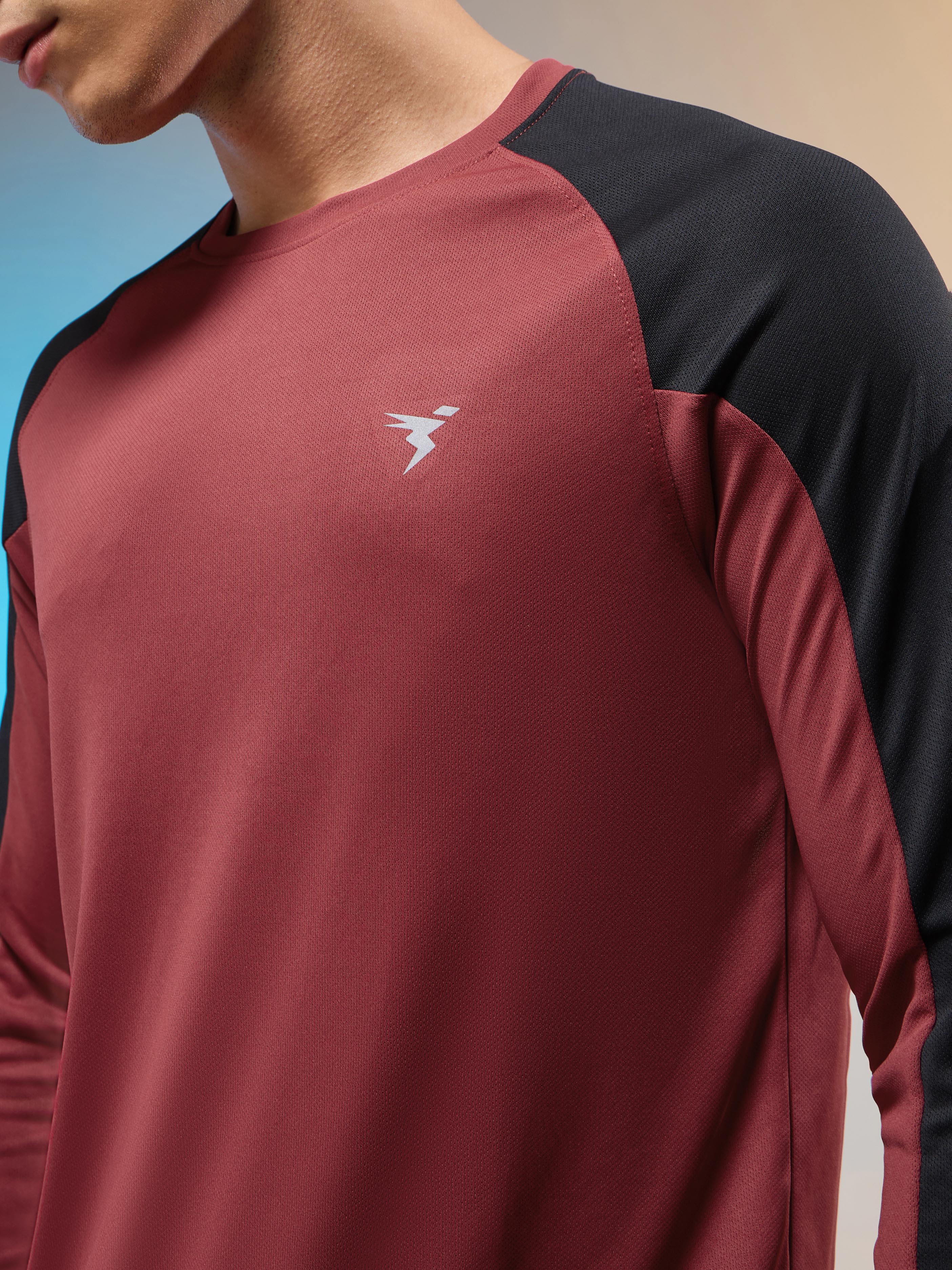 Men Colorblock Slim Fit Crew Neck T-shirt with TECHNO COOL+ - Image 6