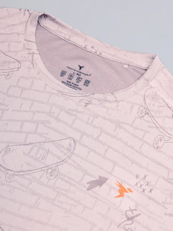 Men Jacquard Slim Fit Crew Neck T-shirt with DOUBLE COOL - Image 7