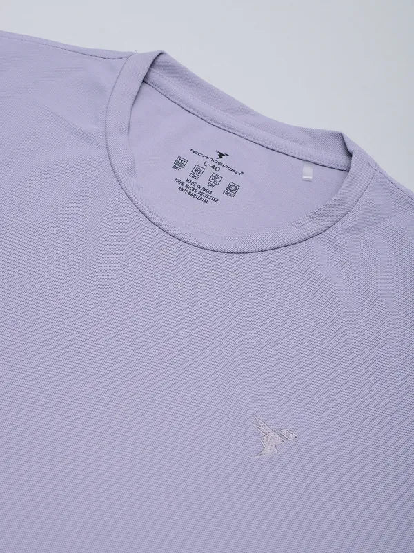 Men Solid Slim Fit Crew Neck T-shirt with MATPIQ - Image 6