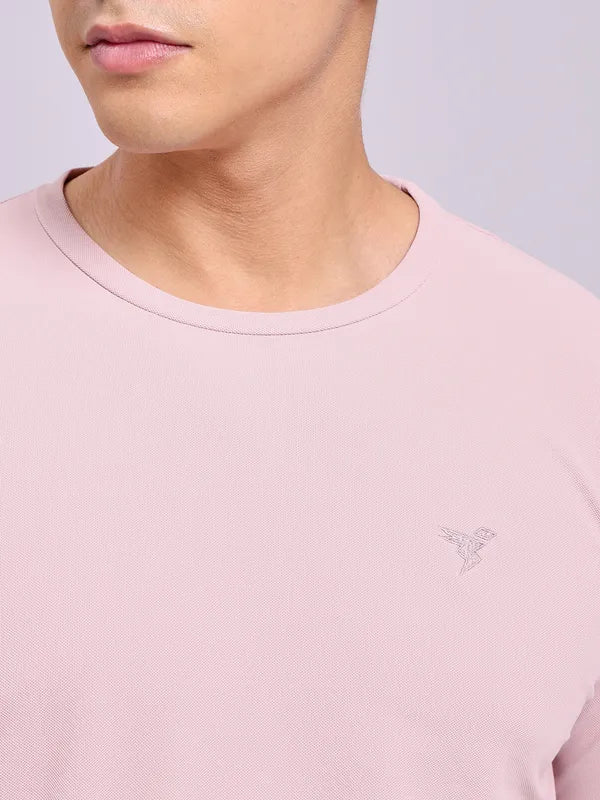 Men Solid Slim Fit Crew Neck T-shirt with MATPIQ - Image 4