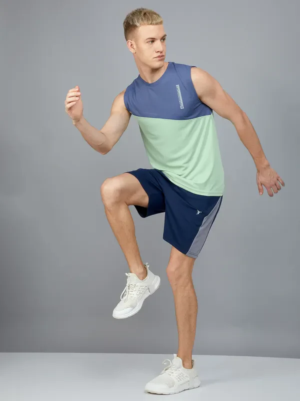 Men Colorblock Slim Fit Crew Neck Innerwear Vest with TECHNO COOL+ - Image 2