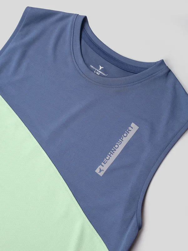 Men Colorblock Slim Fit Crew Neck Innerwear Vest with TECHNO COOL+ - Image 8