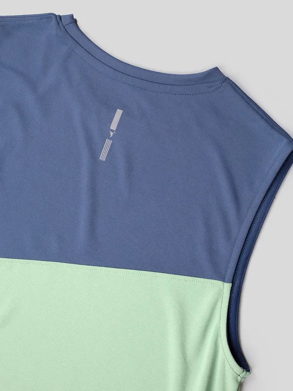 Men Colorblock Slim Fit Crew Neck Innerwear Vest with TECHNO COOL+ - Image 9